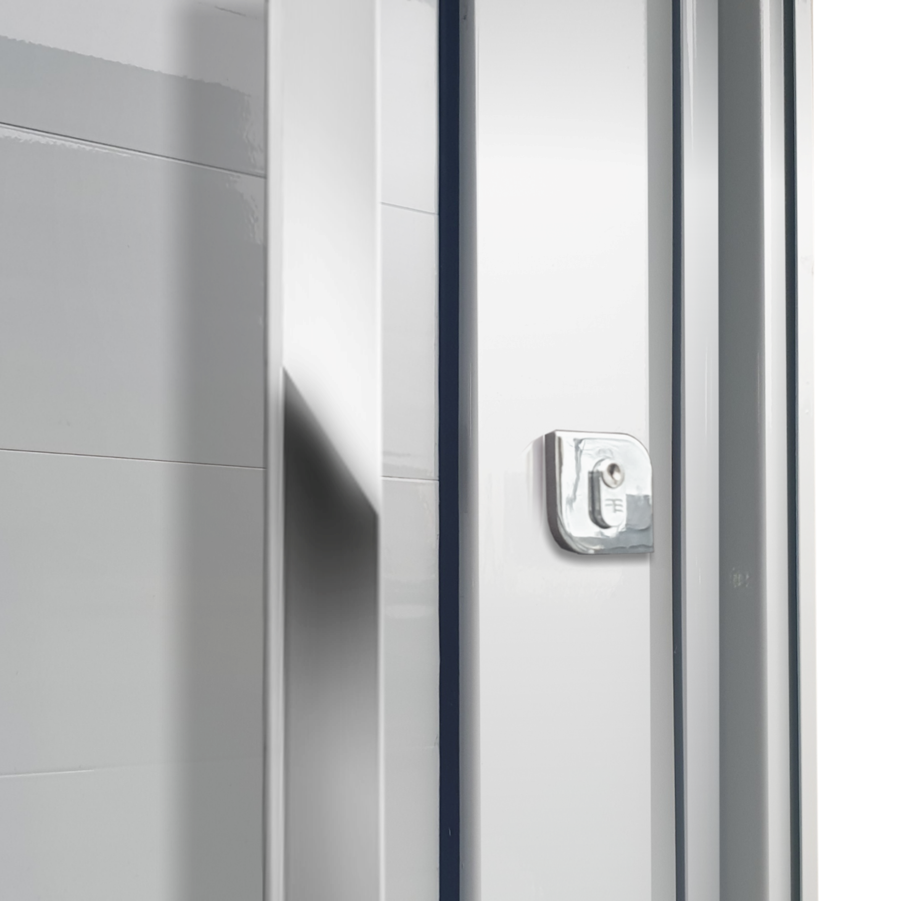 Porta Pivotante de Alumínio Lambril c/Puxador Linha Elite branco