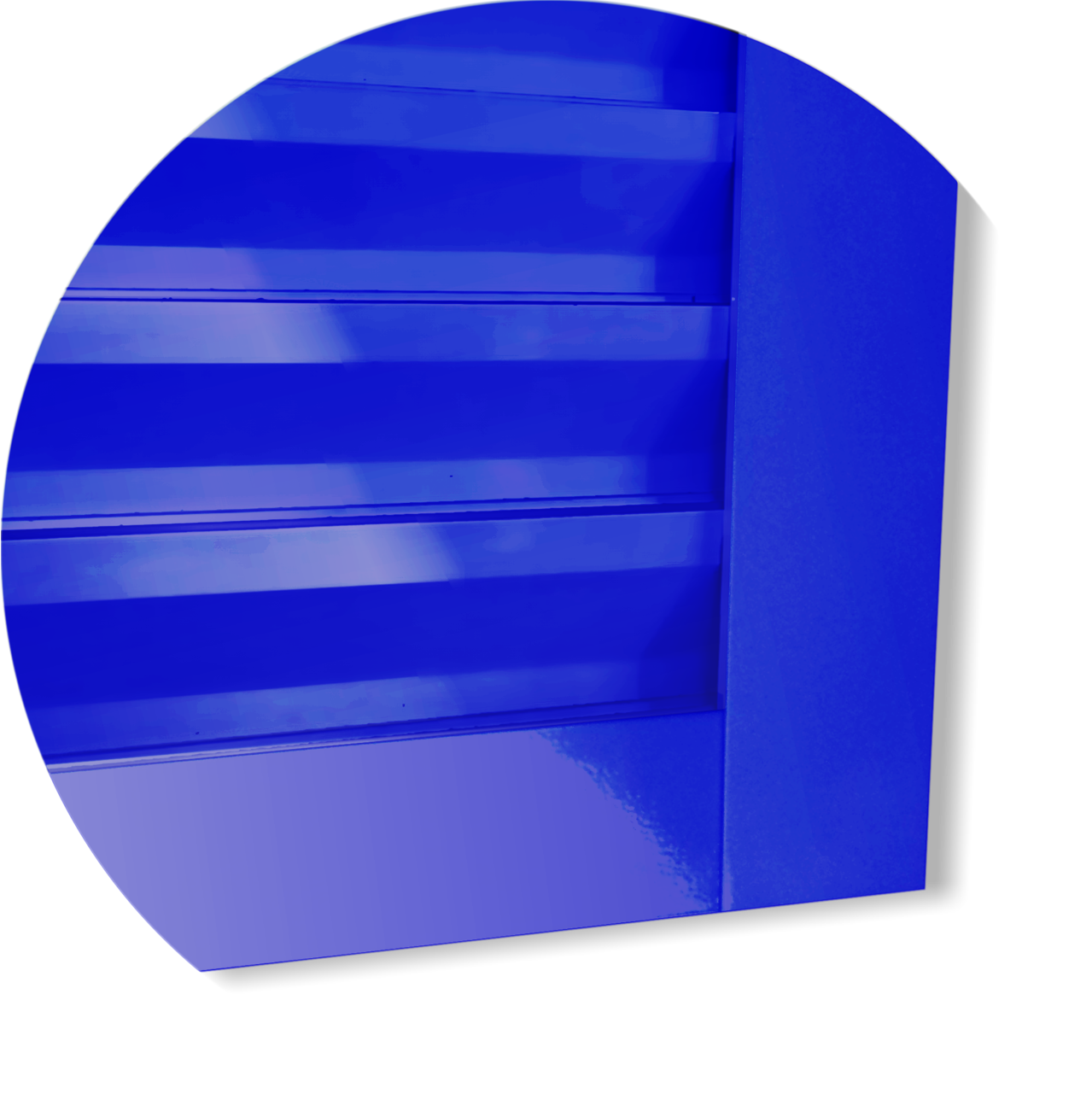 Porta de Alumínio Basculante Linha L-25 azul