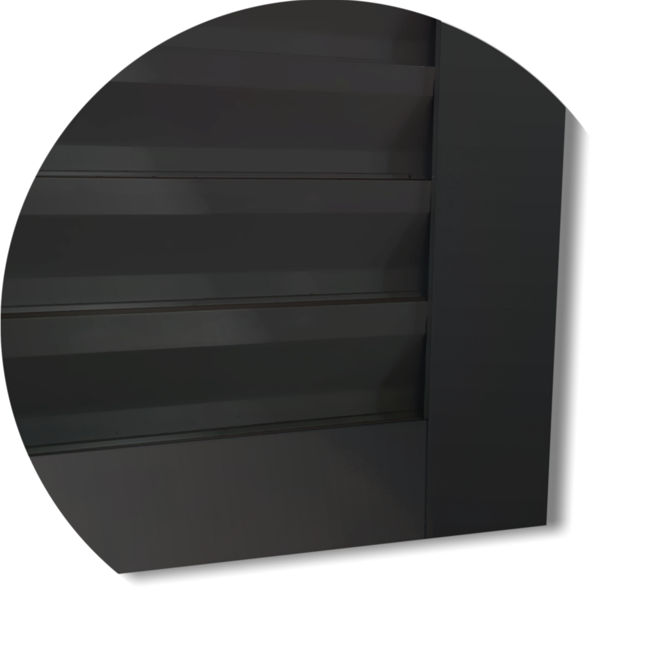 Porta de Alumínio Cozinha Linha L-25 preto
