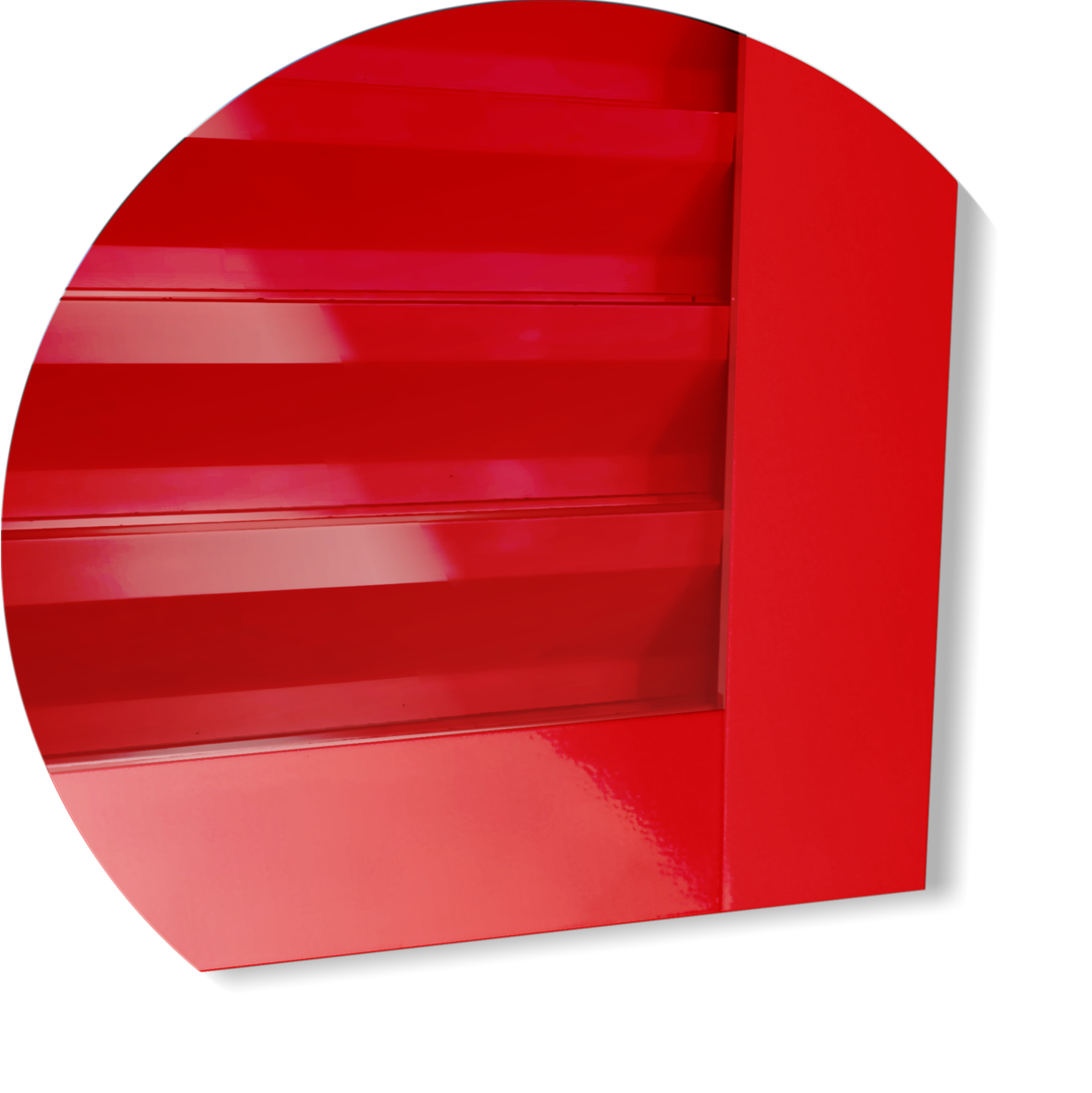 Porta de Alumínio Cozinha Linha L-25 vermelho