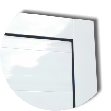 detalhe do canto superior da folha da porta super 25