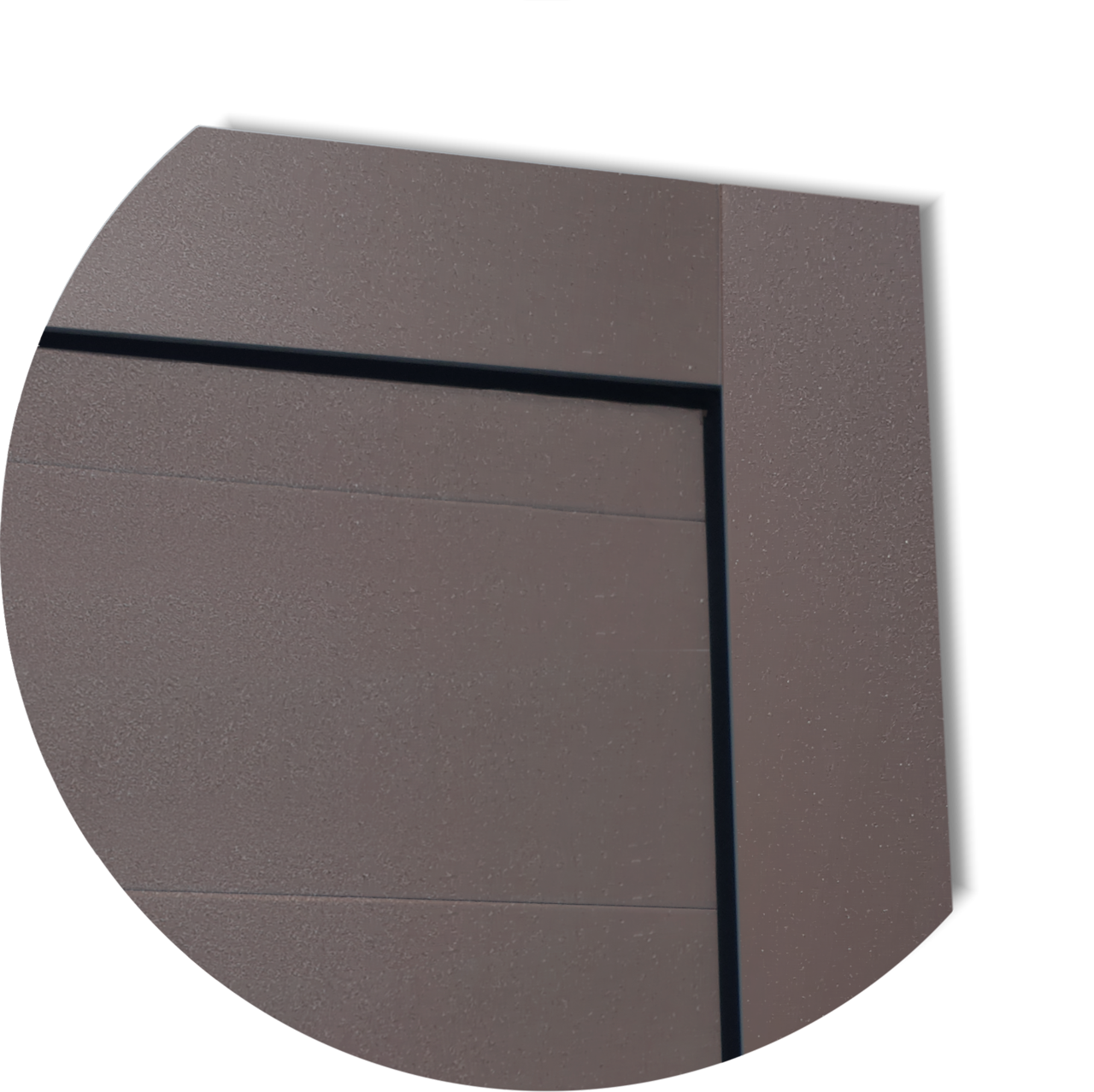 Porta de Alumínio Premium c/Puxador Linha Super-25 corten dourado