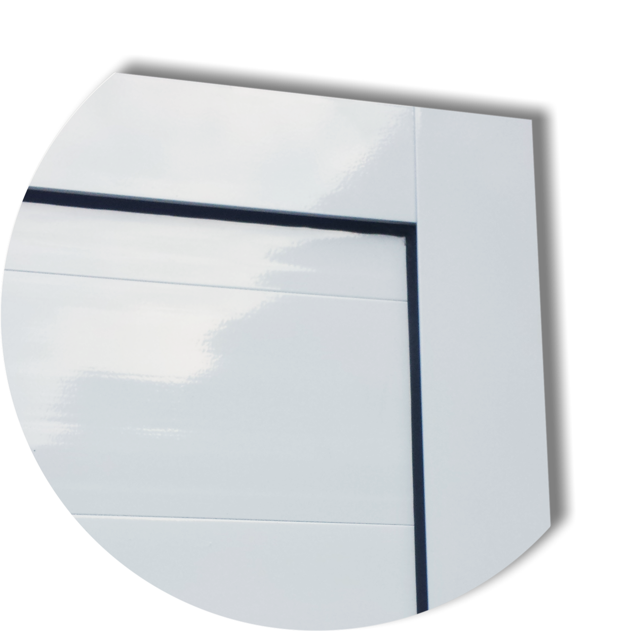 Porta de Alumínio Evolution c/Puxador Linha Super-25 branco