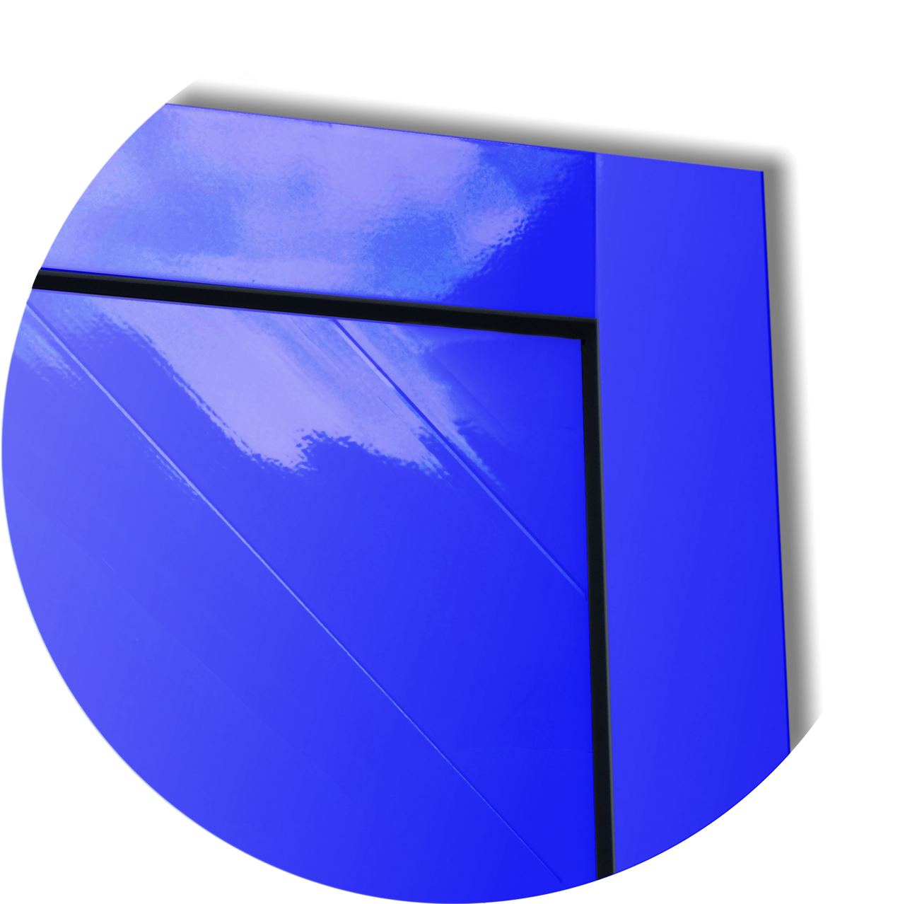 Porta de Alumínio Savana c/Puxador Linha Super-25 azul