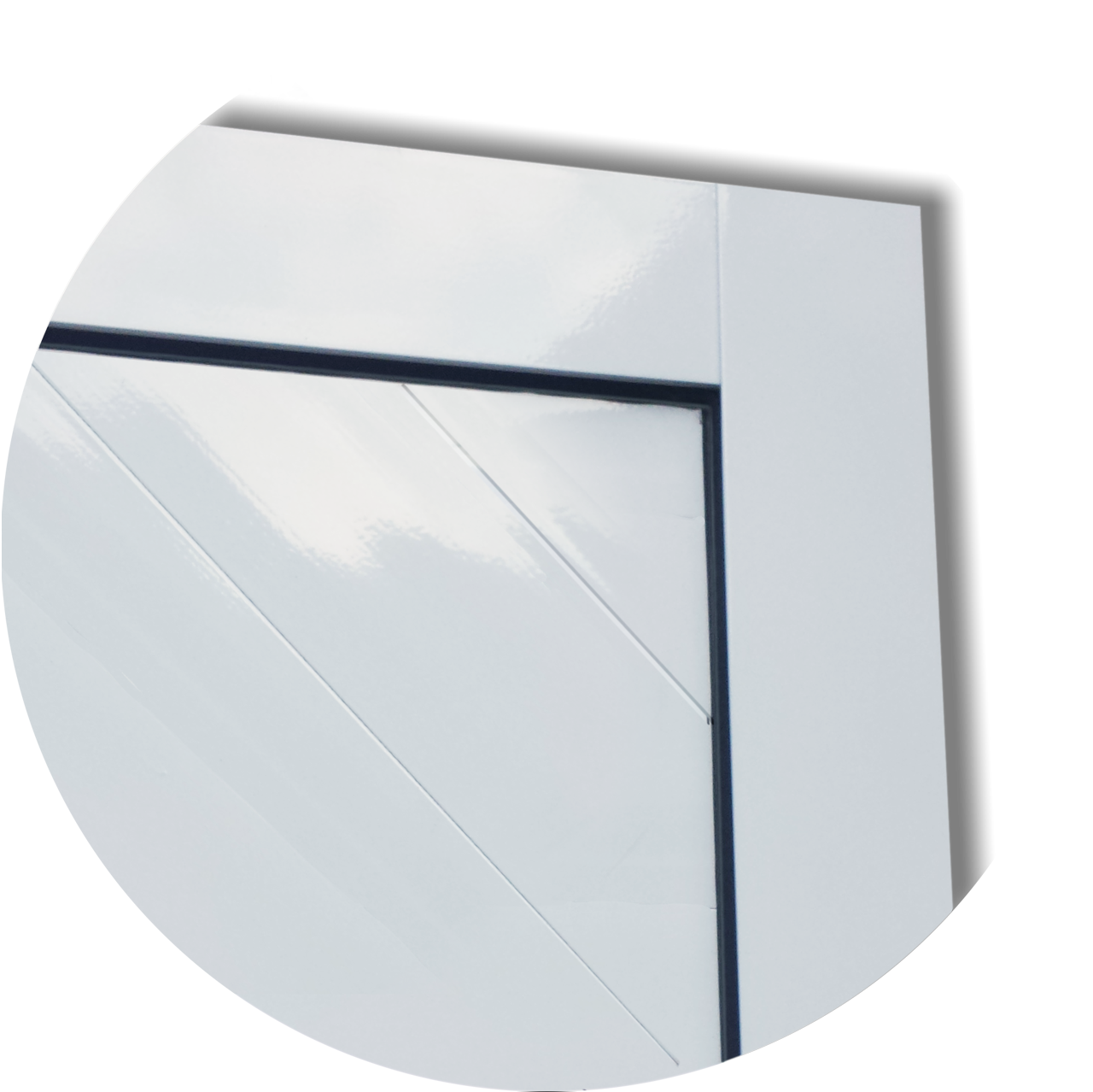 Porta de Alumínio Savana c/Puxador Linha Super-25 branco
