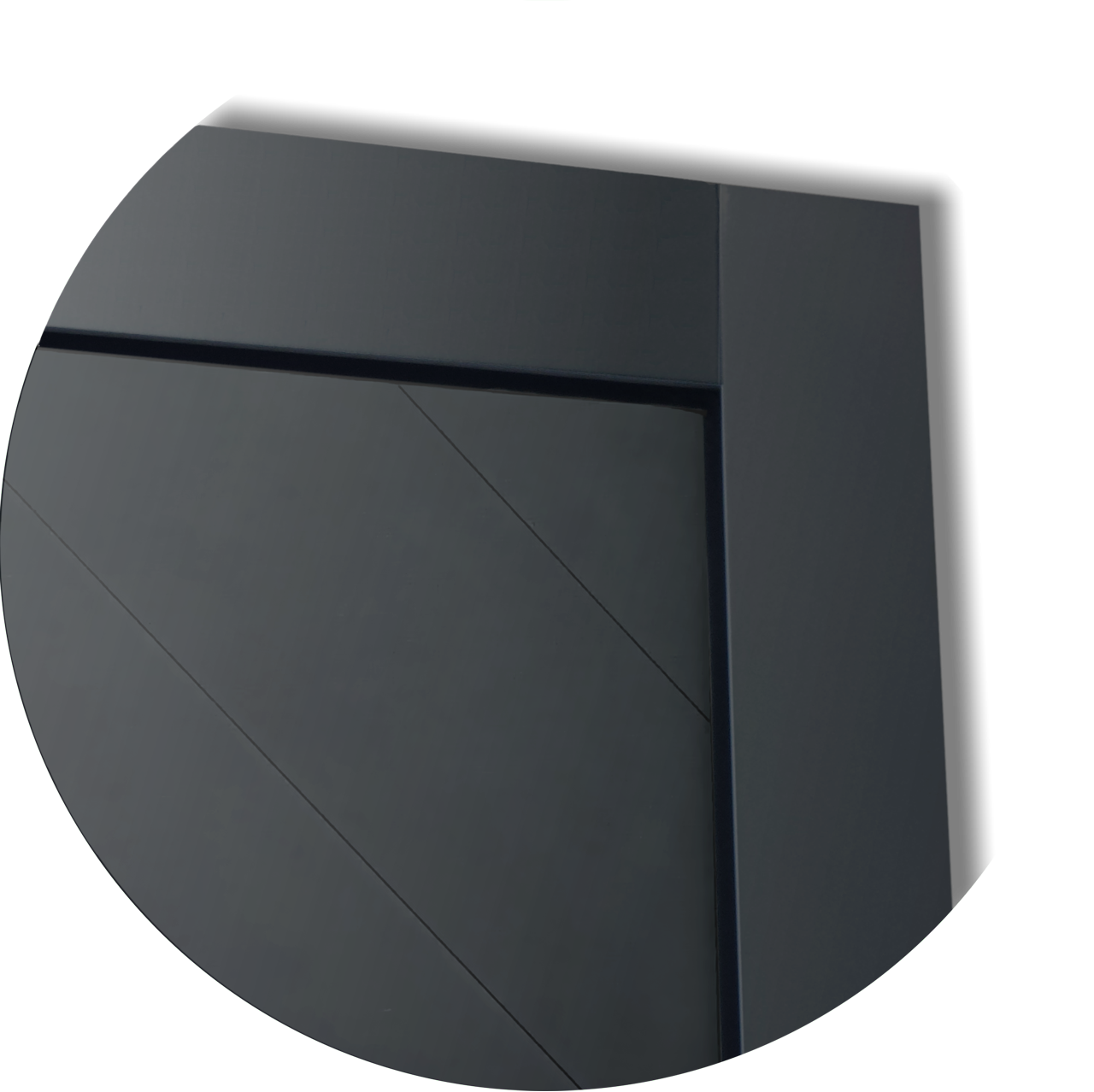Porta de Alumínio Duna c/Puxador Linha Super-25 preto