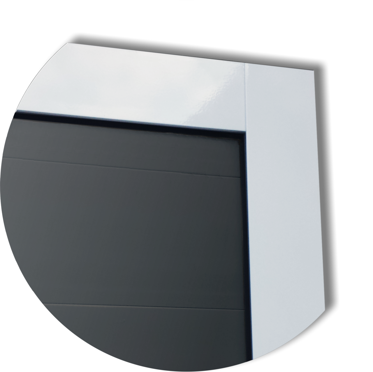 Porta de Alumínio Miraggio c/Puxador Linha Super-25 mix preto