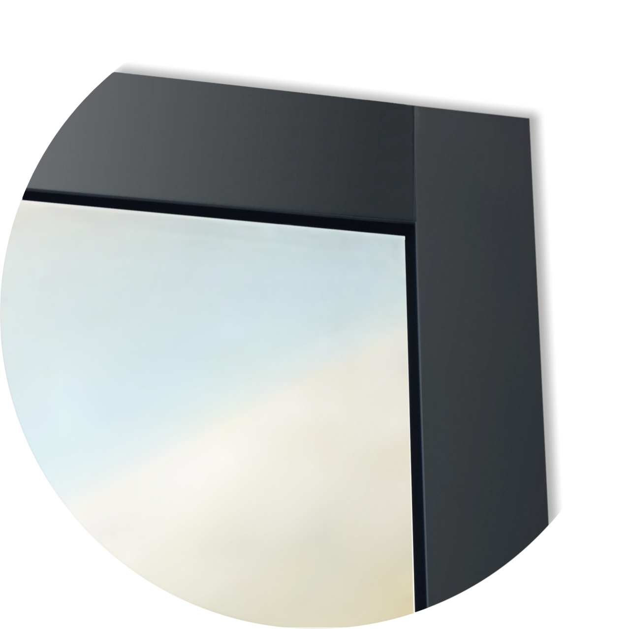 Porta de Alumínio Oasis c/Puxador Linha Super-25 preto