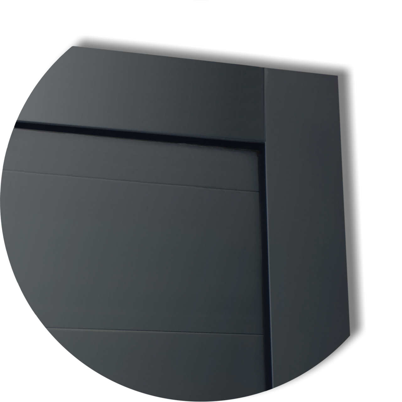 Porta de Alumínio Lambril c/Puxador Linha Super-25 preto dourado