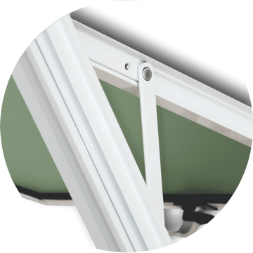 detalhe do mecanismo articulado deslizante do maxim-ar confort