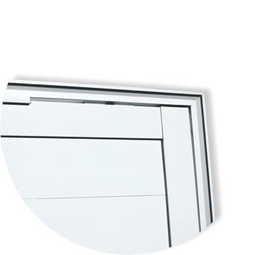 detalhe canto superior batente folha e pivot