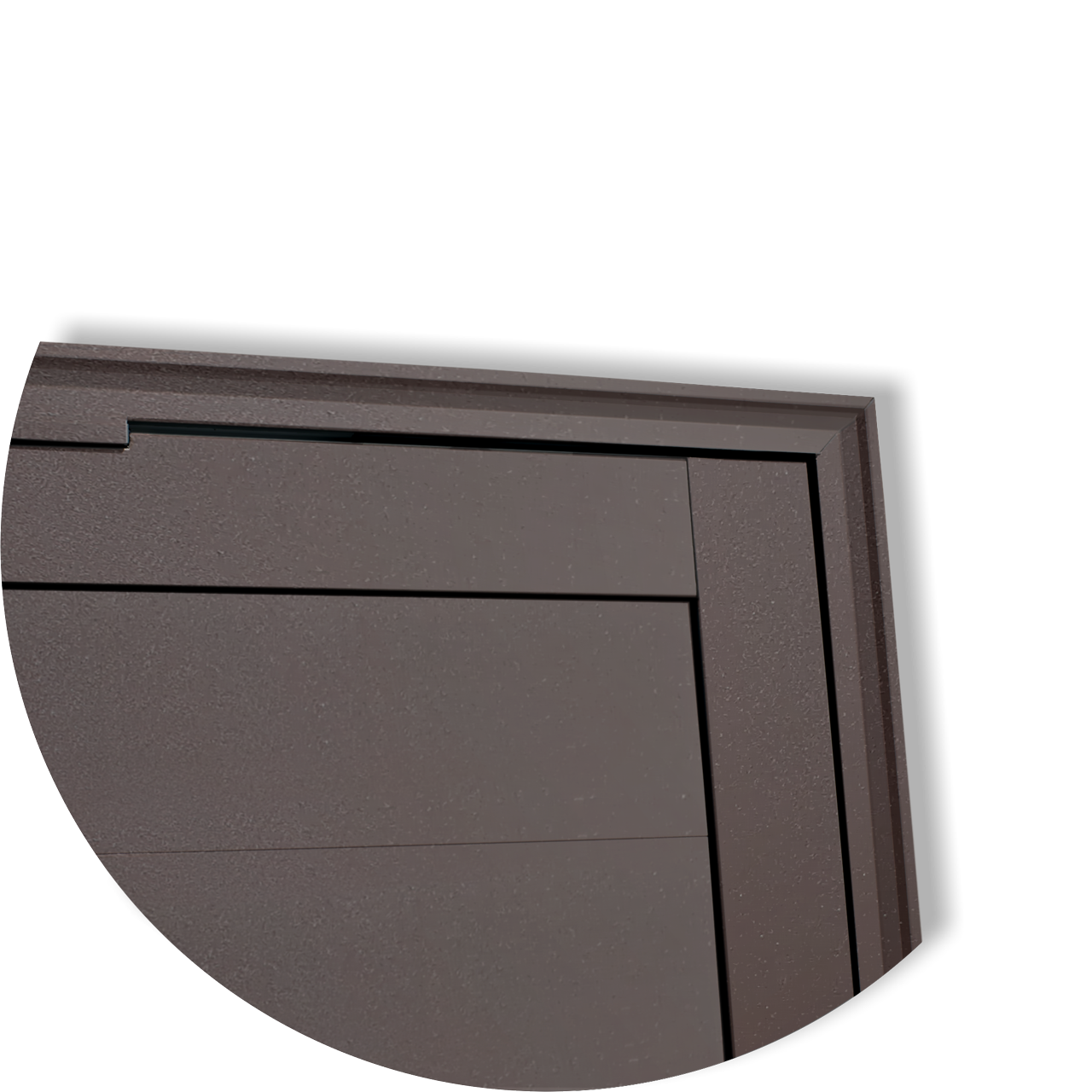 Porta Pivotante de Alumínio Lambril c/Puxador Linha Super-25 corten