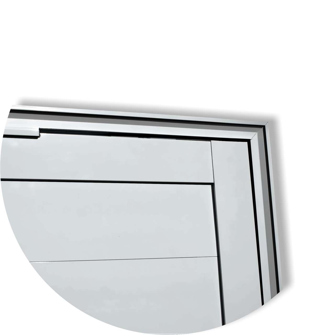 Porta Pivotante de Alumínio Premium c/Puxador Linha Super-25 branco