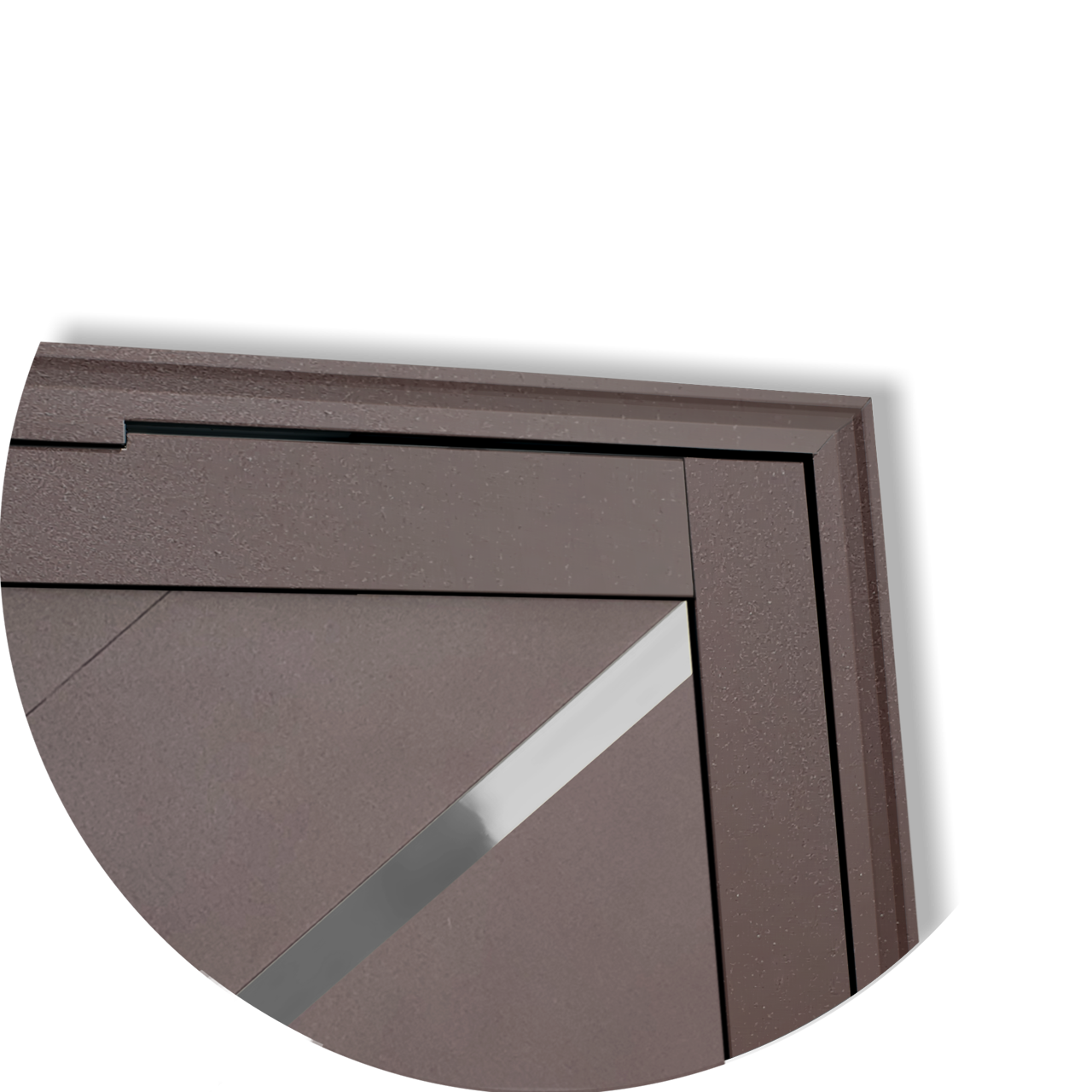 Porta Pivotante de Alumínio Duna c/Puxador Linha Super-25 corten