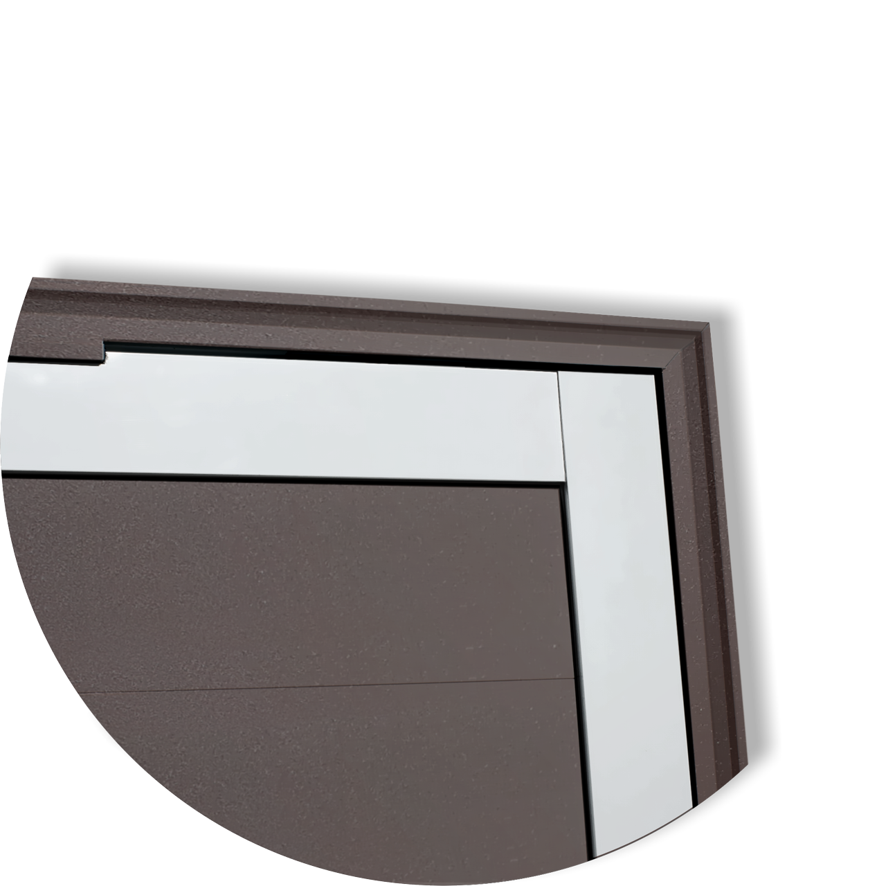 Porta Pivotante de Alumínio Lambril c/Puxador Linha Super-25 mix corten