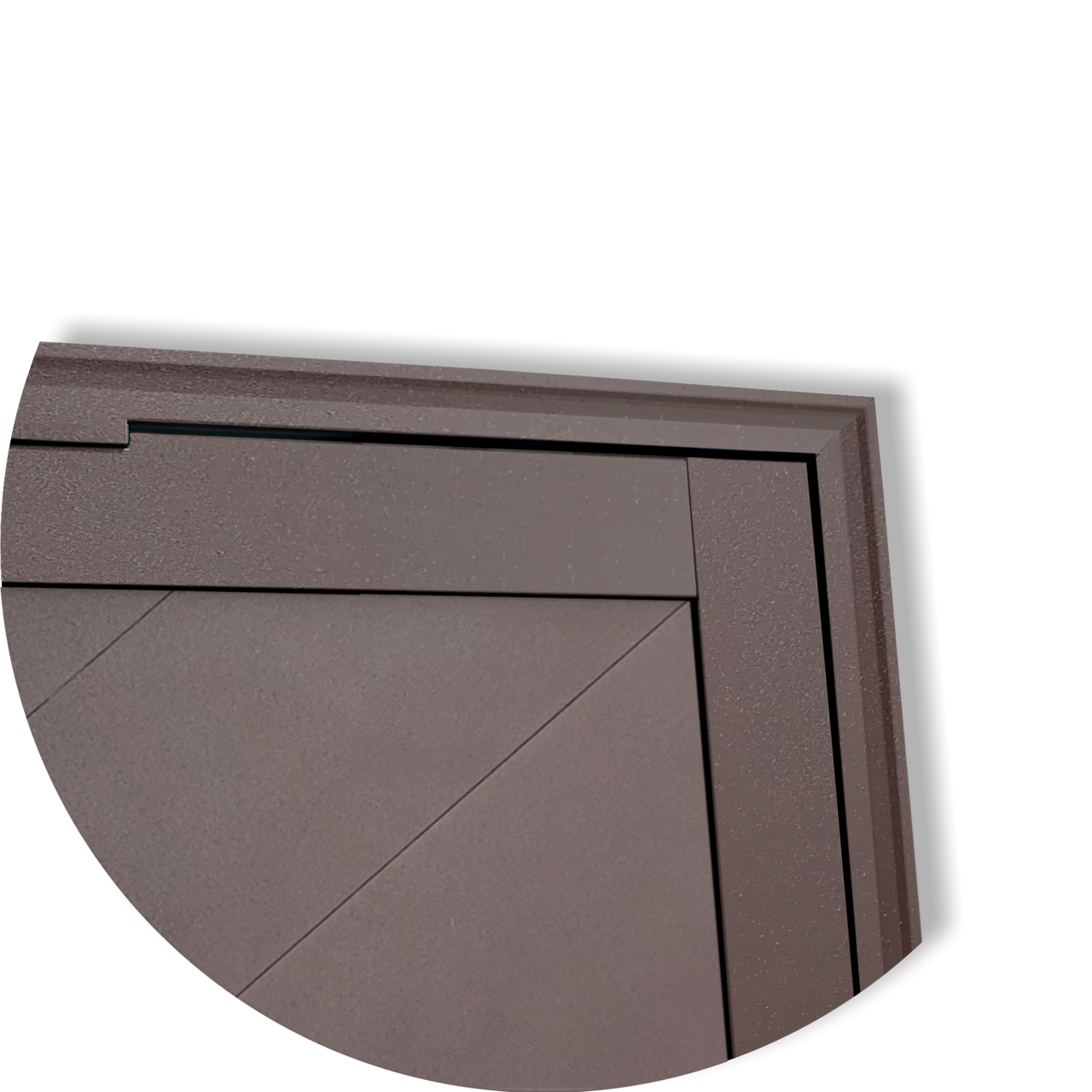 Porta Pivotante de Alumínio Savana c/Puxador Linha Super-25 corten