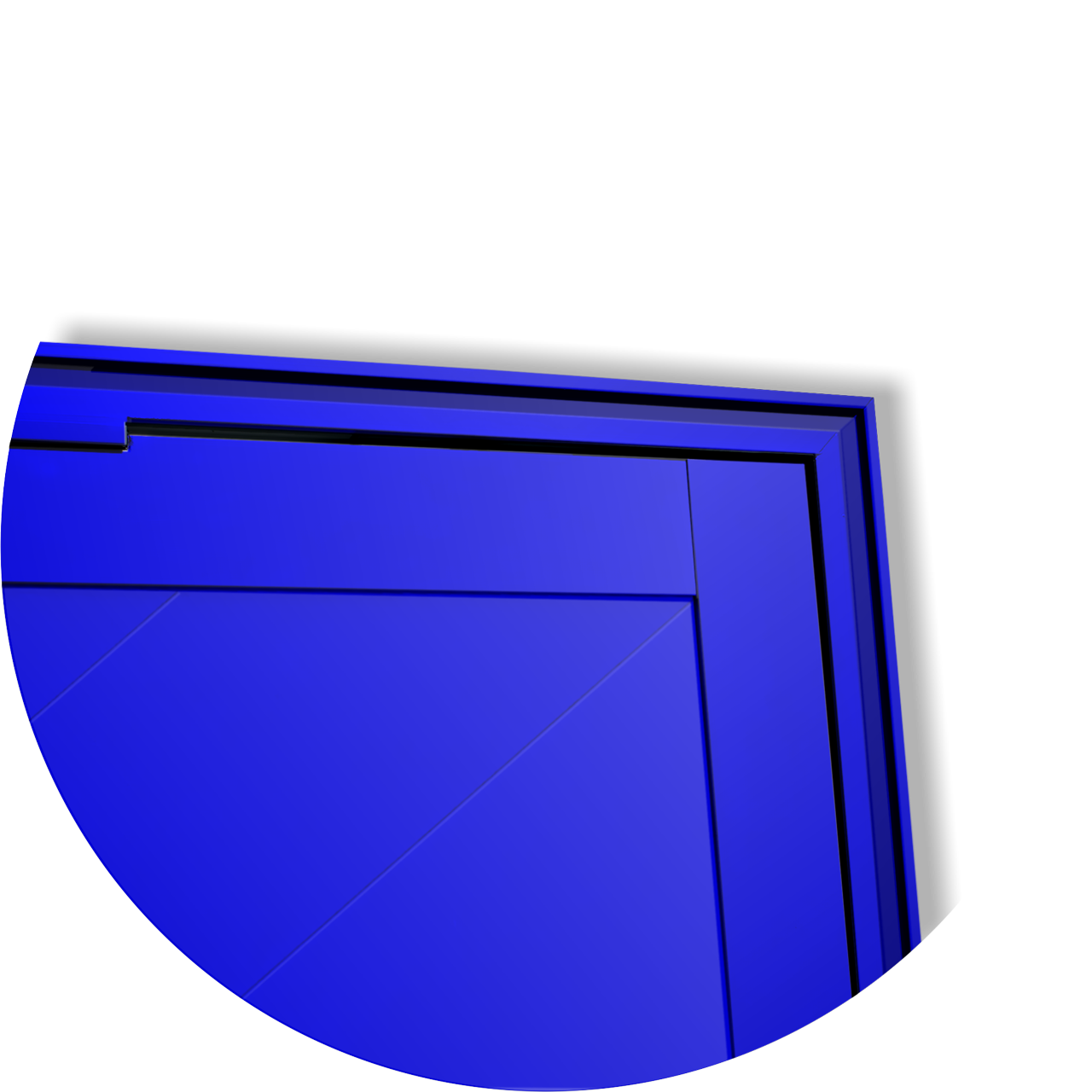 Porta Pivotante de Alumínio Savana c/Puxador Linha Super-25 azul