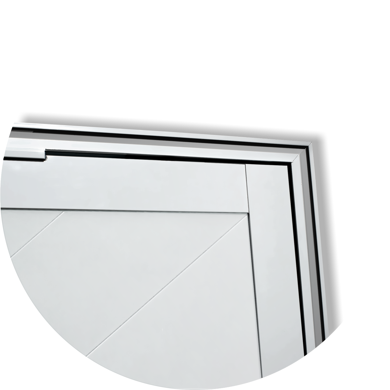 Porta Pivotante de Alumínio Savana c/Puxador Linha Super-25 branco