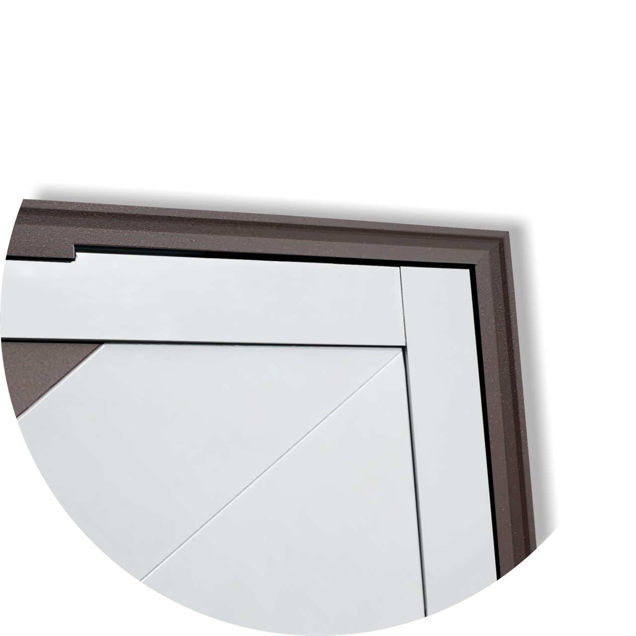 Porta Pivotante de Alumínio Savana c/Puxador Linha Super-25 mix corten