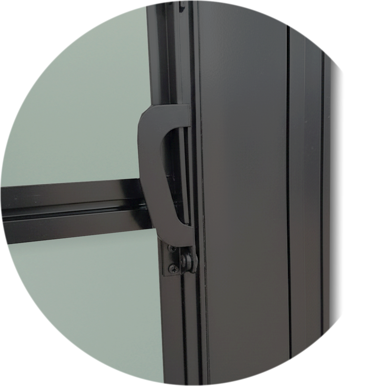 Porta de Alumínio Basculante Linha L-25 preto