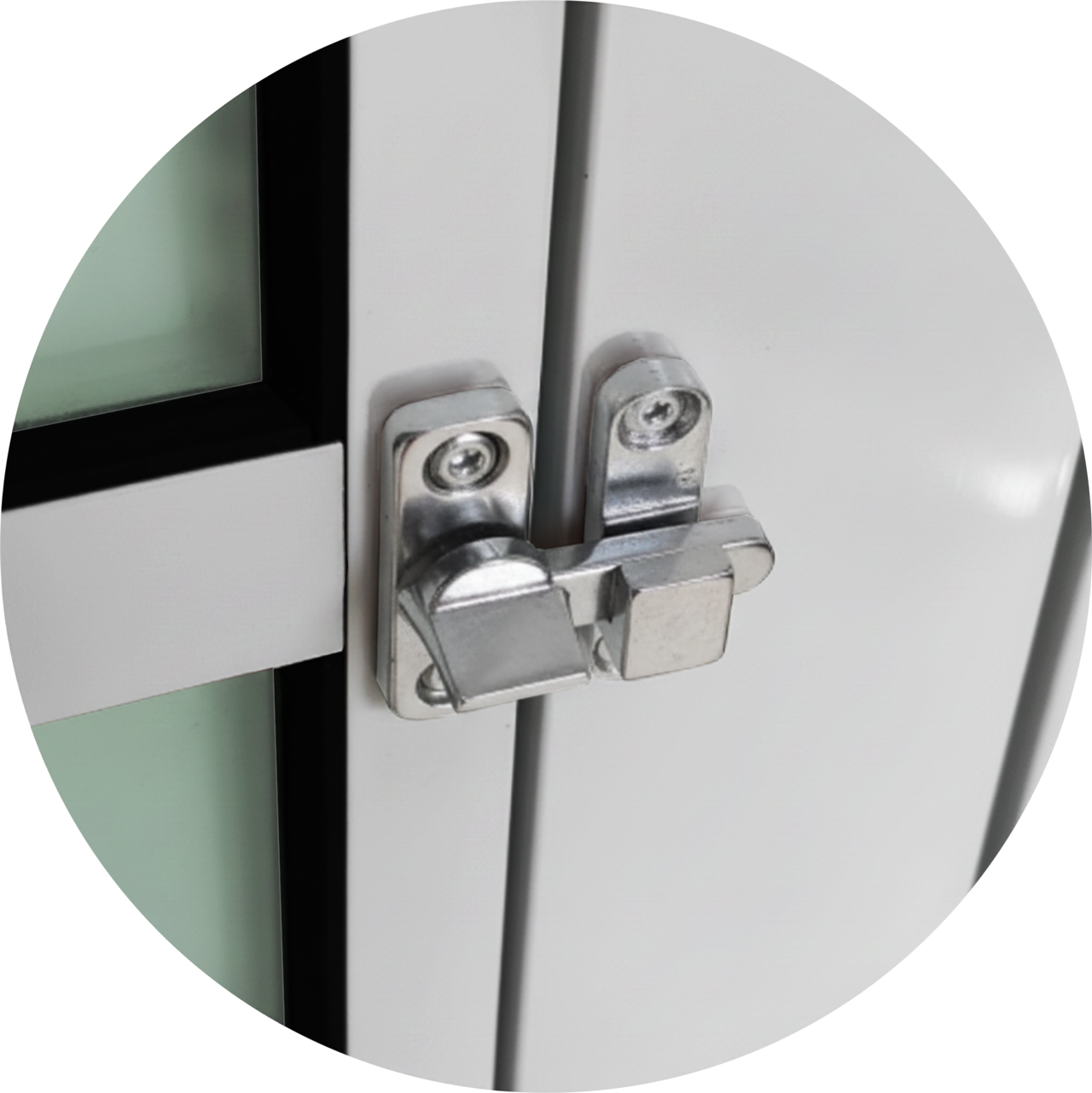 Porta de Alumínio Lambril c/grade Linha Super-25 branco