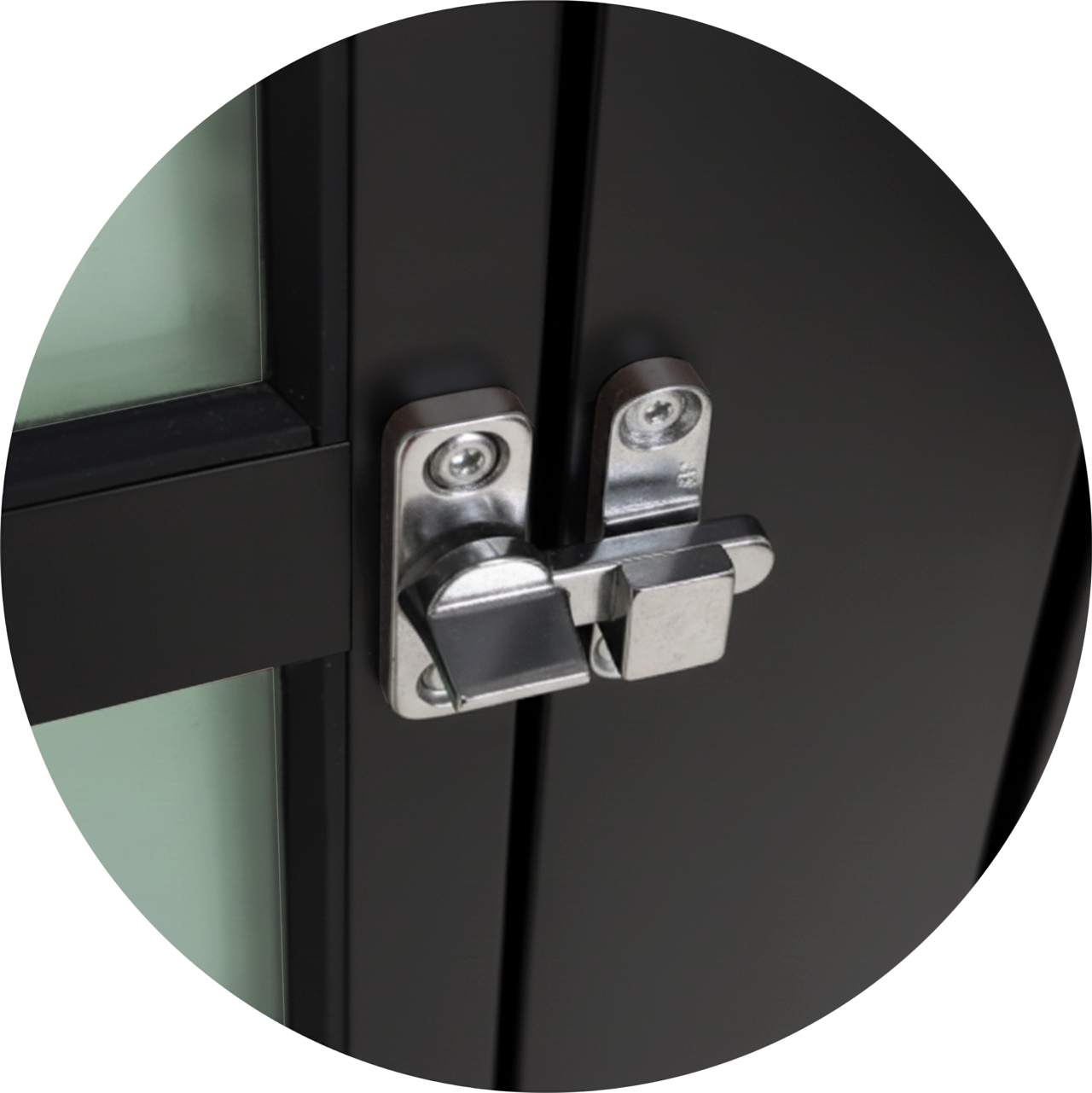 Porta de Alumínio Lambril c/grade Linha Super-25 preto