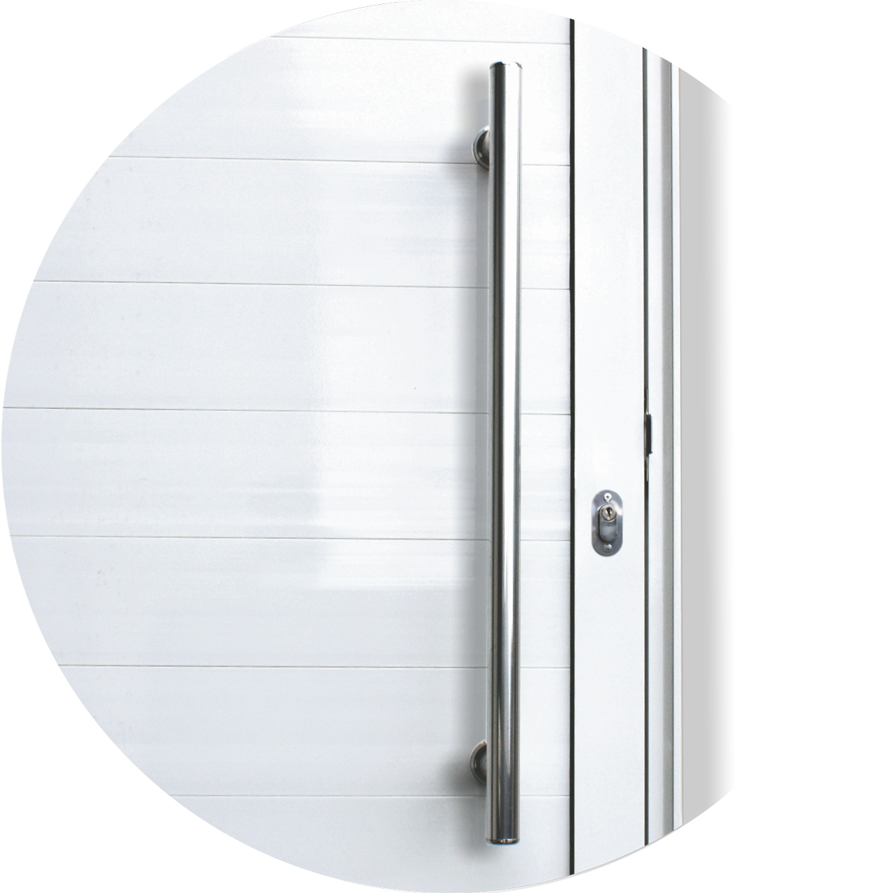 Porta de Alumínio Lambril c/Puxador Linha Super-25 branco