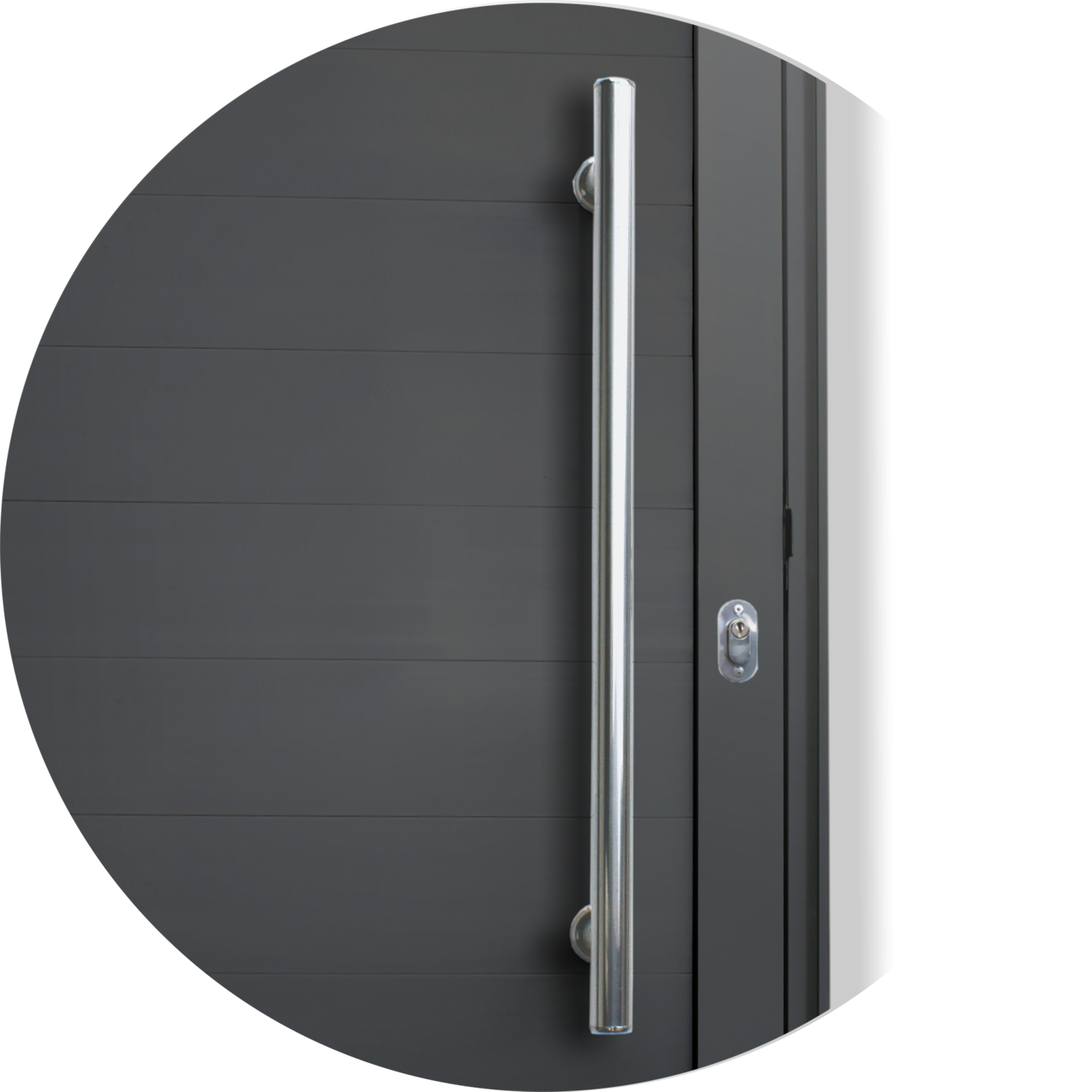 Porta de Alumínio Lambril c/Puxador Linha Super-25 preto