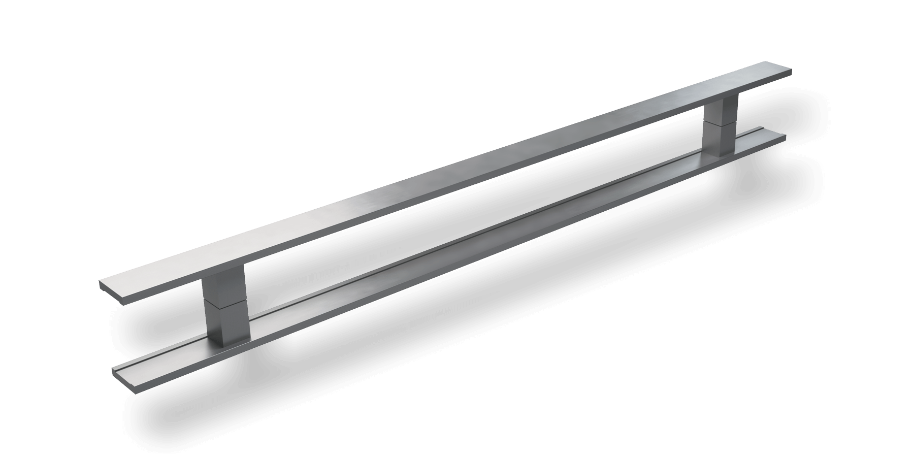 Puxador de alumínio modelo Milão Escovado