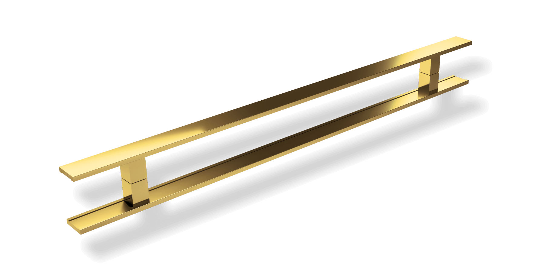 Puxador de alumínio modelo Milão dourado