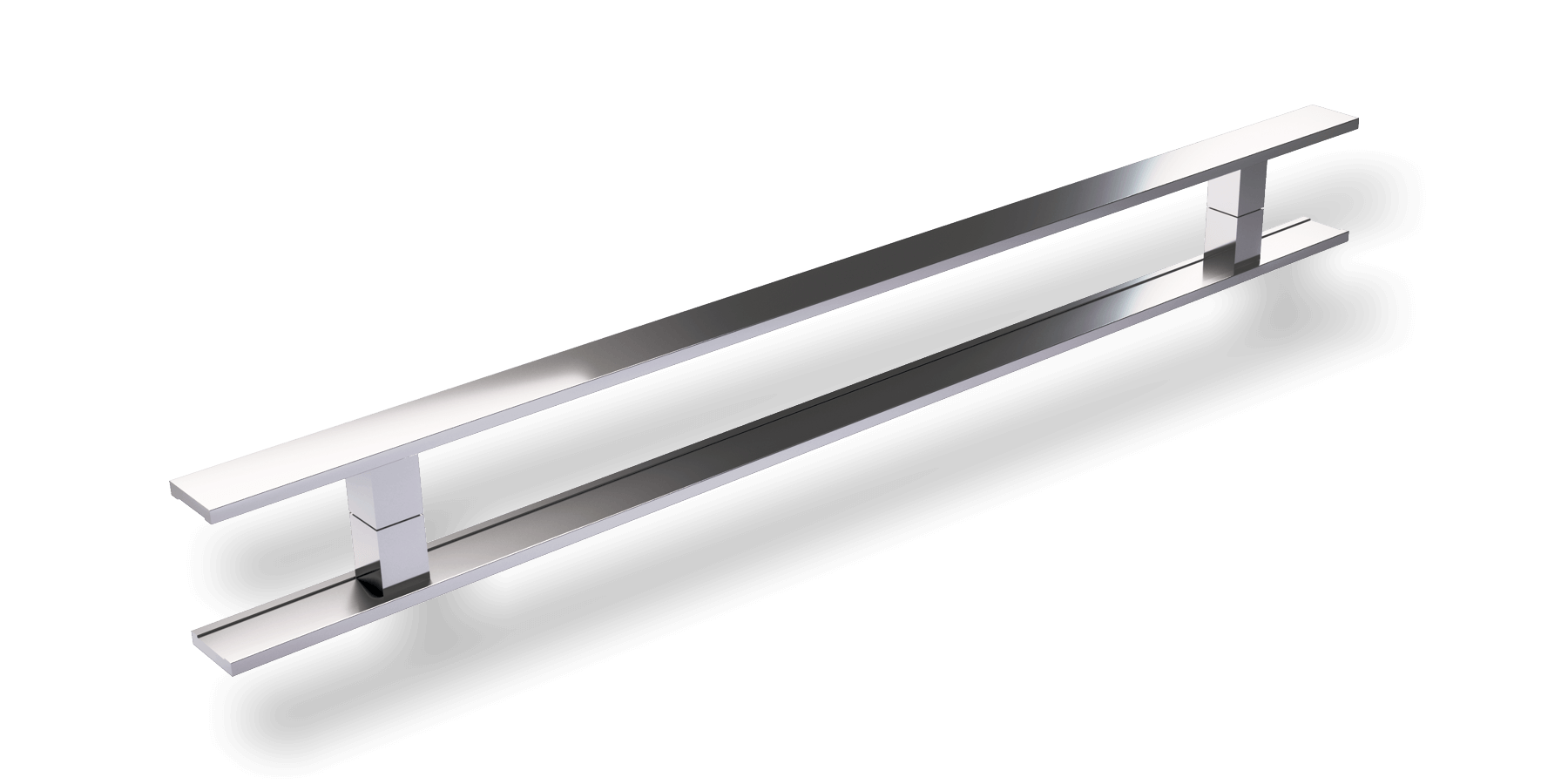 Puxador de alumínio modelo Milão Polido