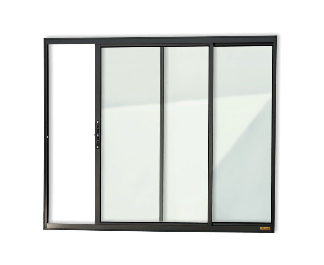Janela de alumínio 2 Folhas Preto