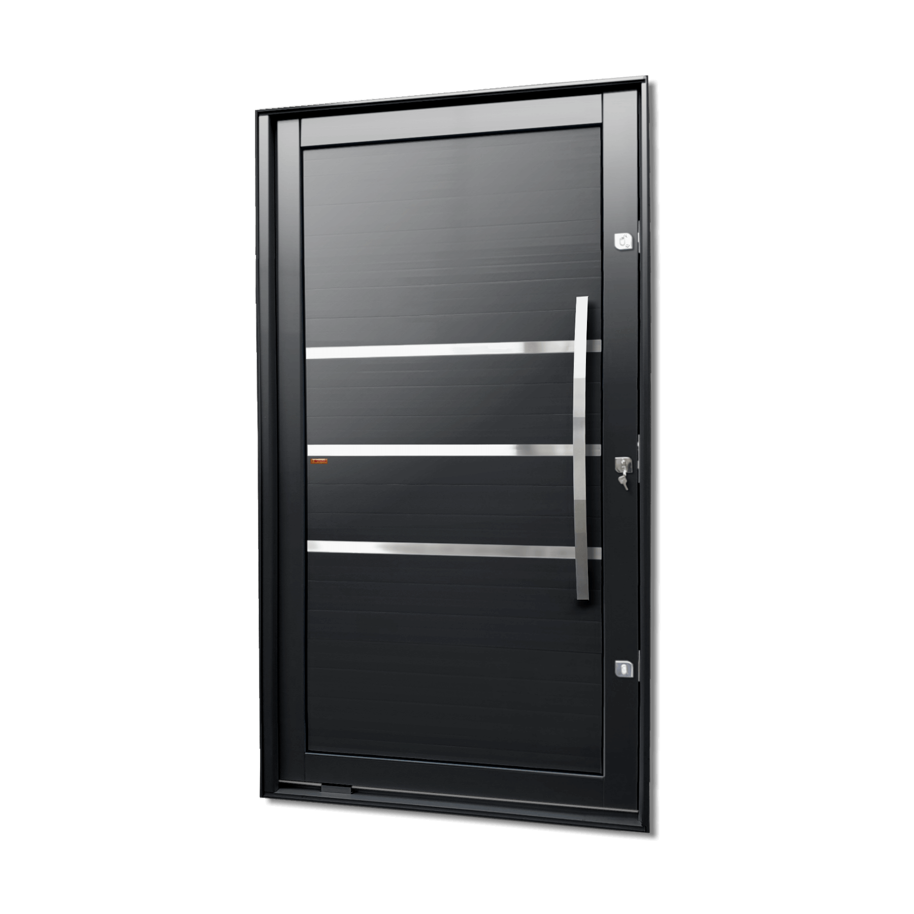 Porta Pivotante de Alumínio Evolution c/Puxador Linha Elite Preto