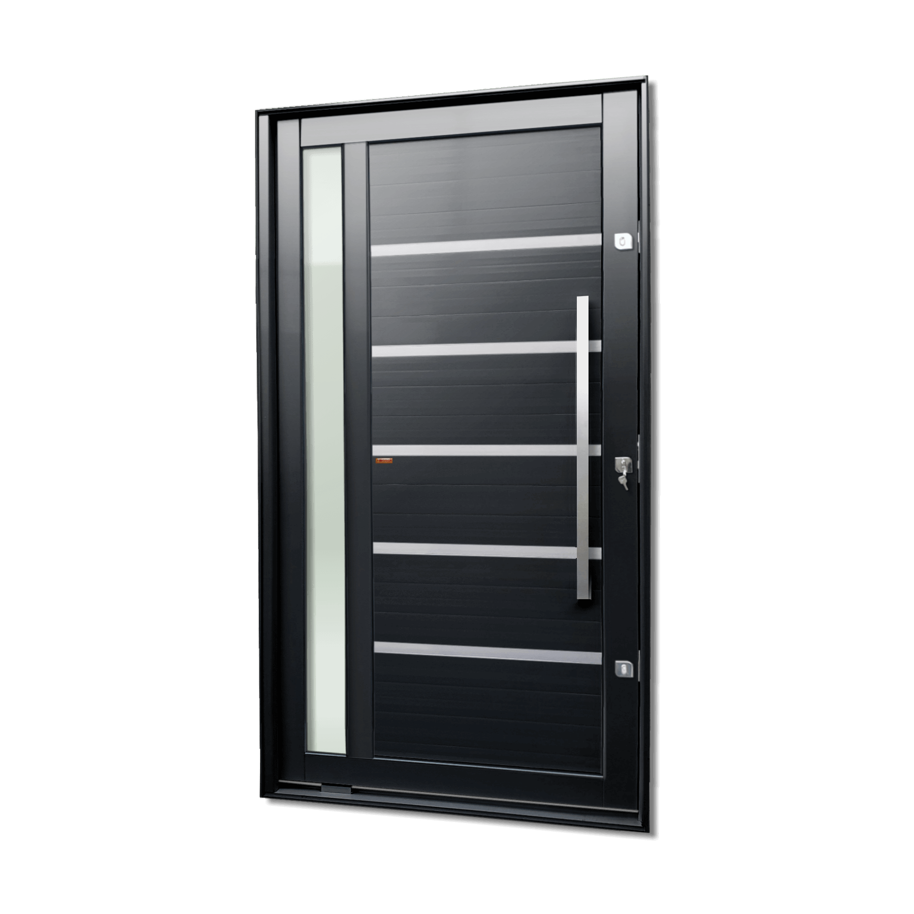 Porta Pivotante de Alumínio Miraggio c/Puxador Linha Elite Preto