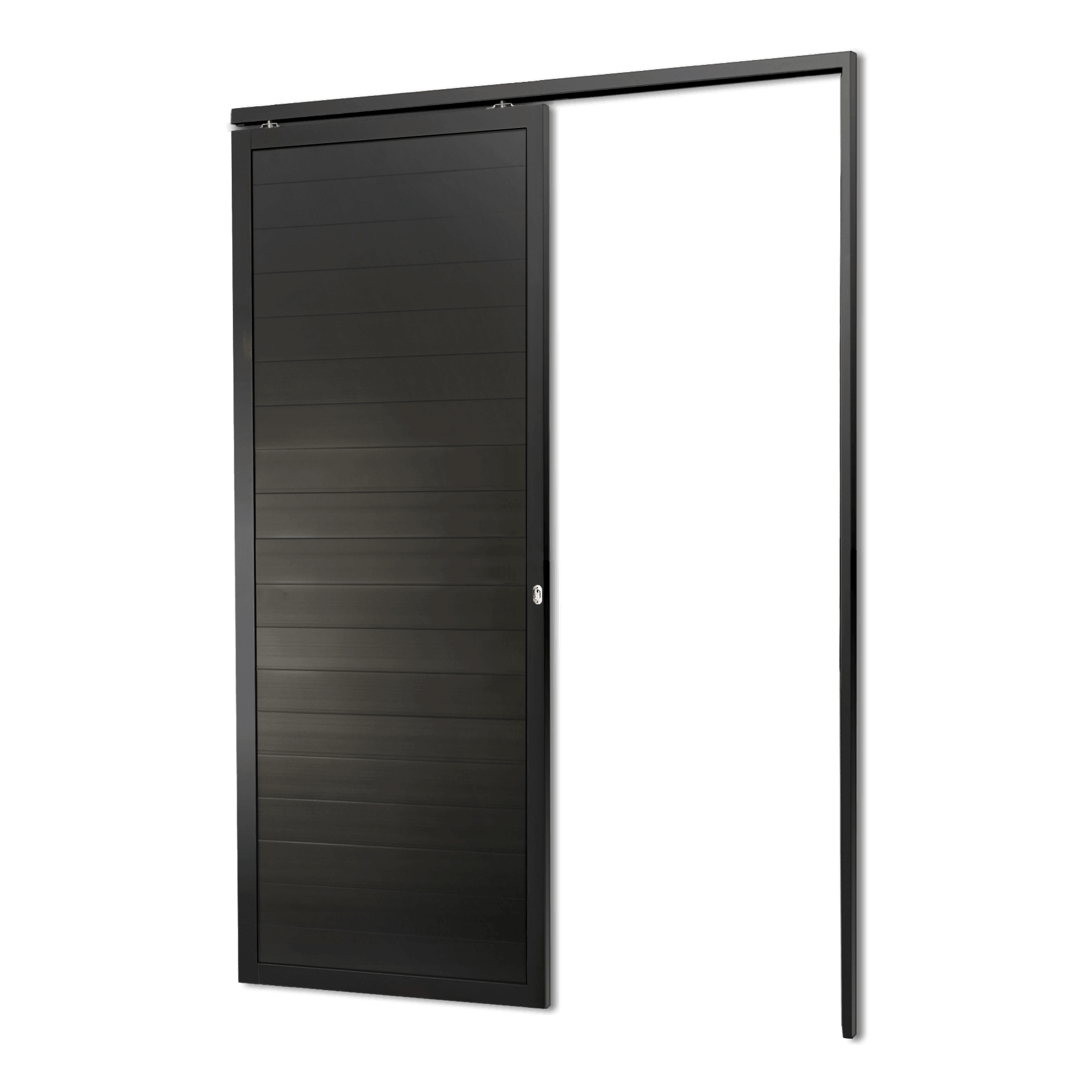 Porta de Alumínio Suspensa Lambril Linha L-25 Preto