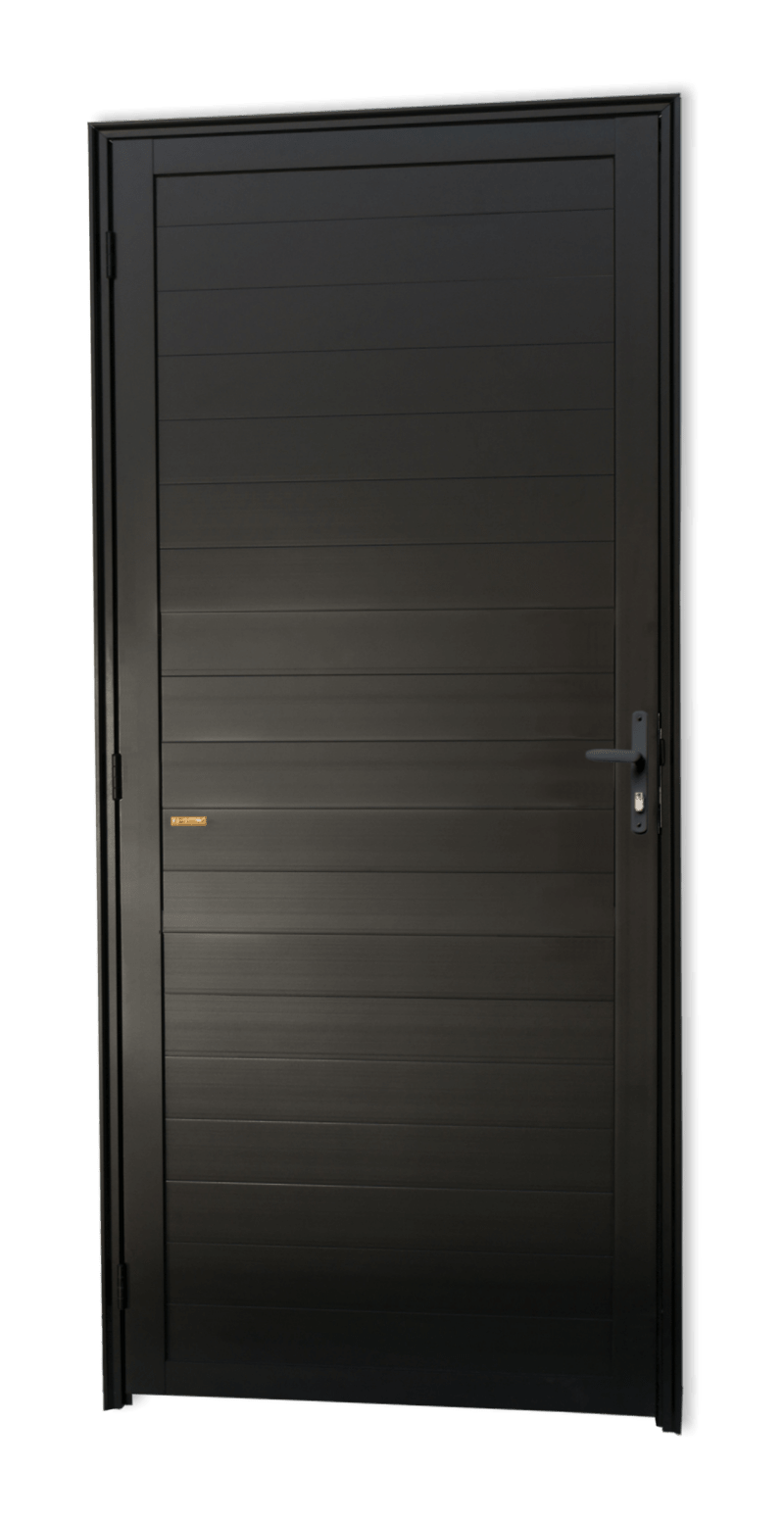 Porta de Alumínio Lambril Linha Super-25 preto