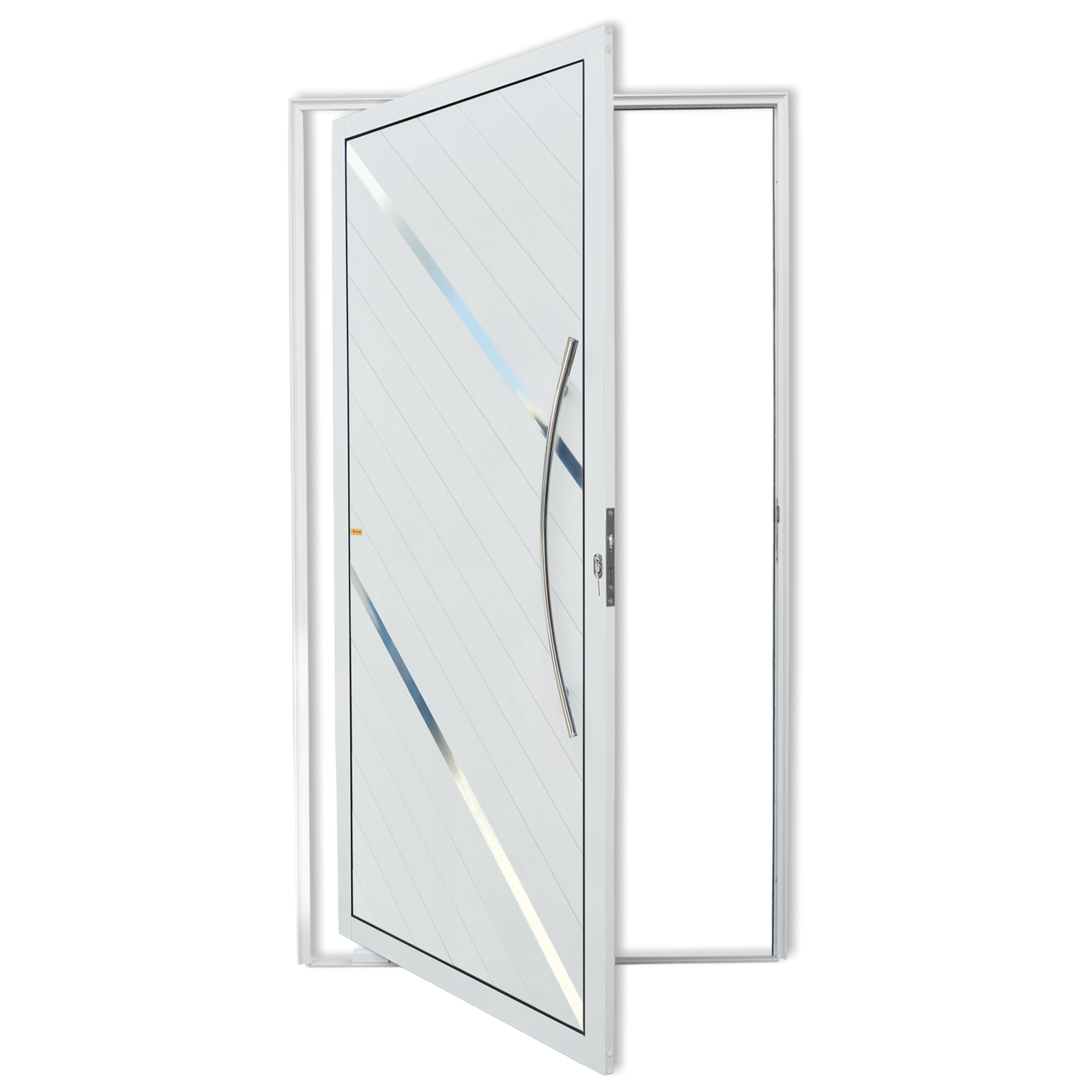 Porta Pivotante de Alumínio Duna c/Puxador Linha Super-25 branco