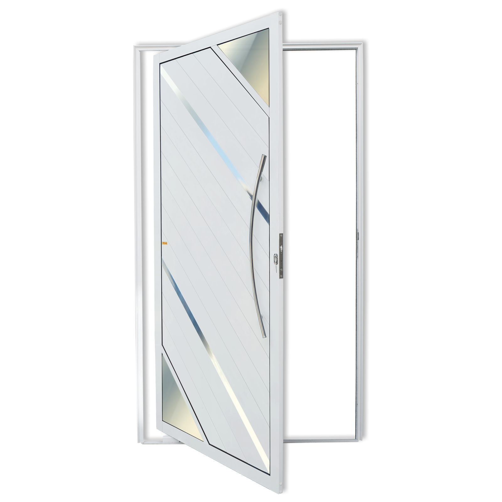 Porta Pivotante de Alumínio Oasis c/Puxador Linha Super-25 branco