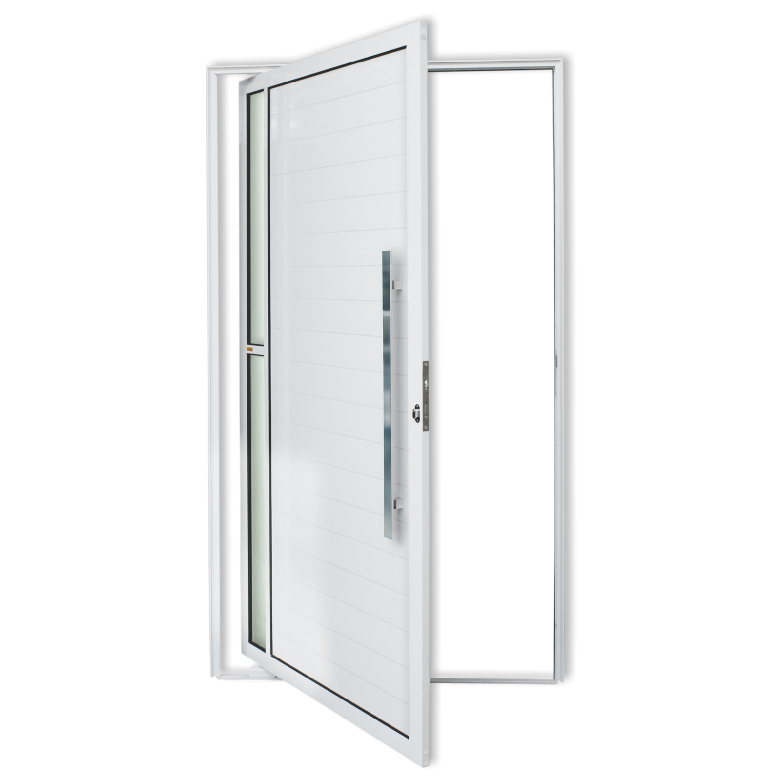 Porta Pivotante de Alumínio Visione c/Puxador Linha Super-25 branco