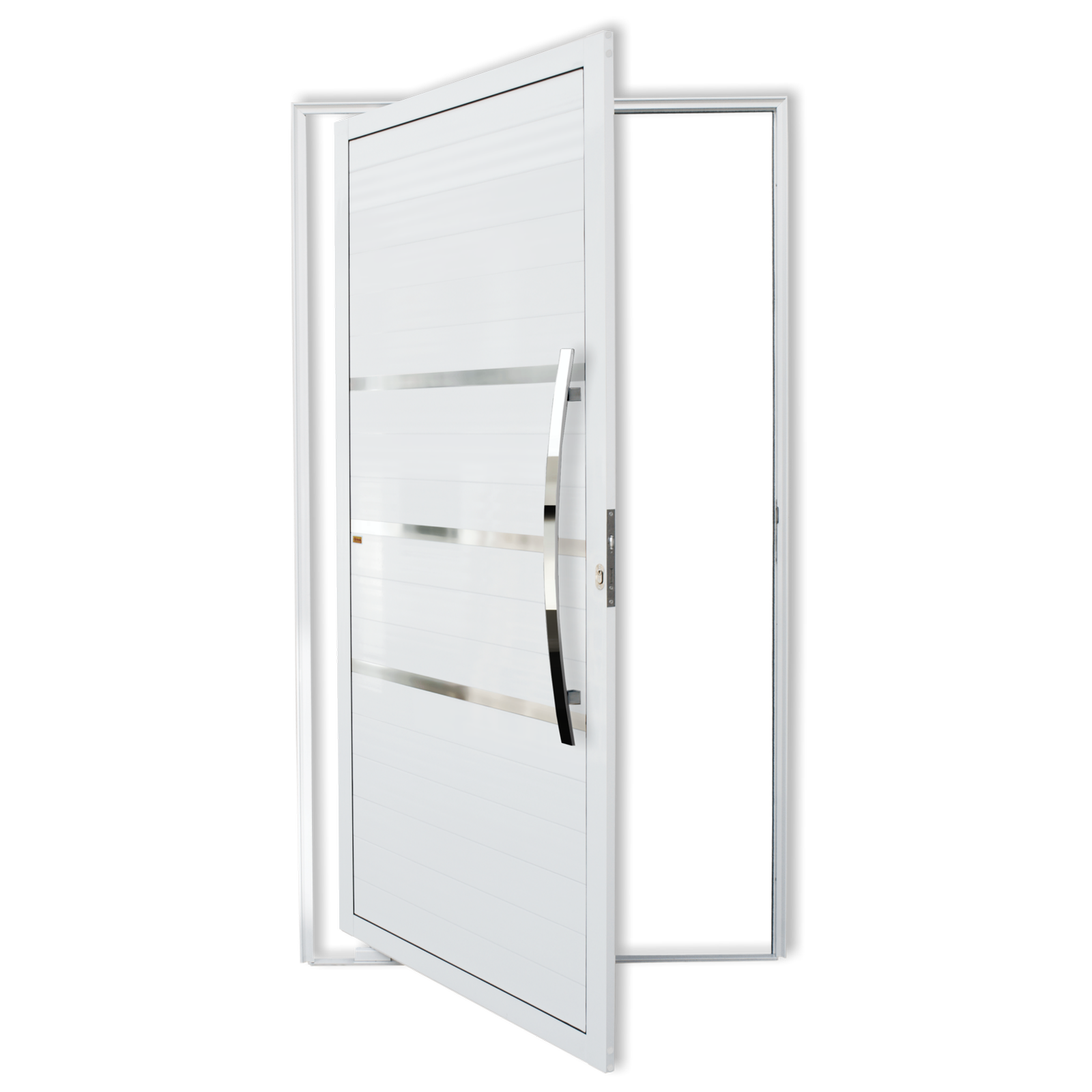 Porta Pivotante de Alumínio Evolution c/Puxador Linha Super-25 branco