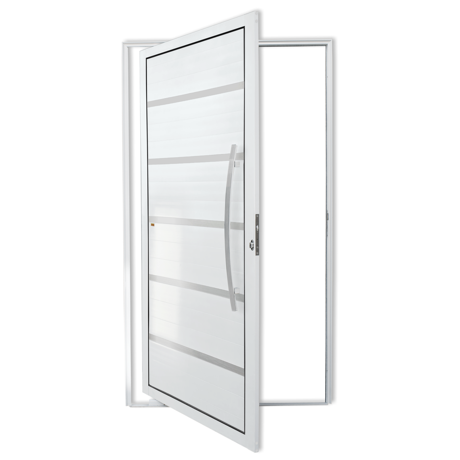 Porta Pivotante de Alumínio Premium c/Puxador Linha Super-25 branco