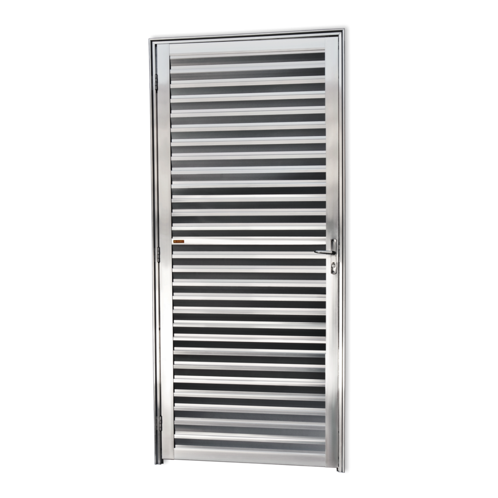 Porta de Alumínio Fechada Linha Super-25 brilhante