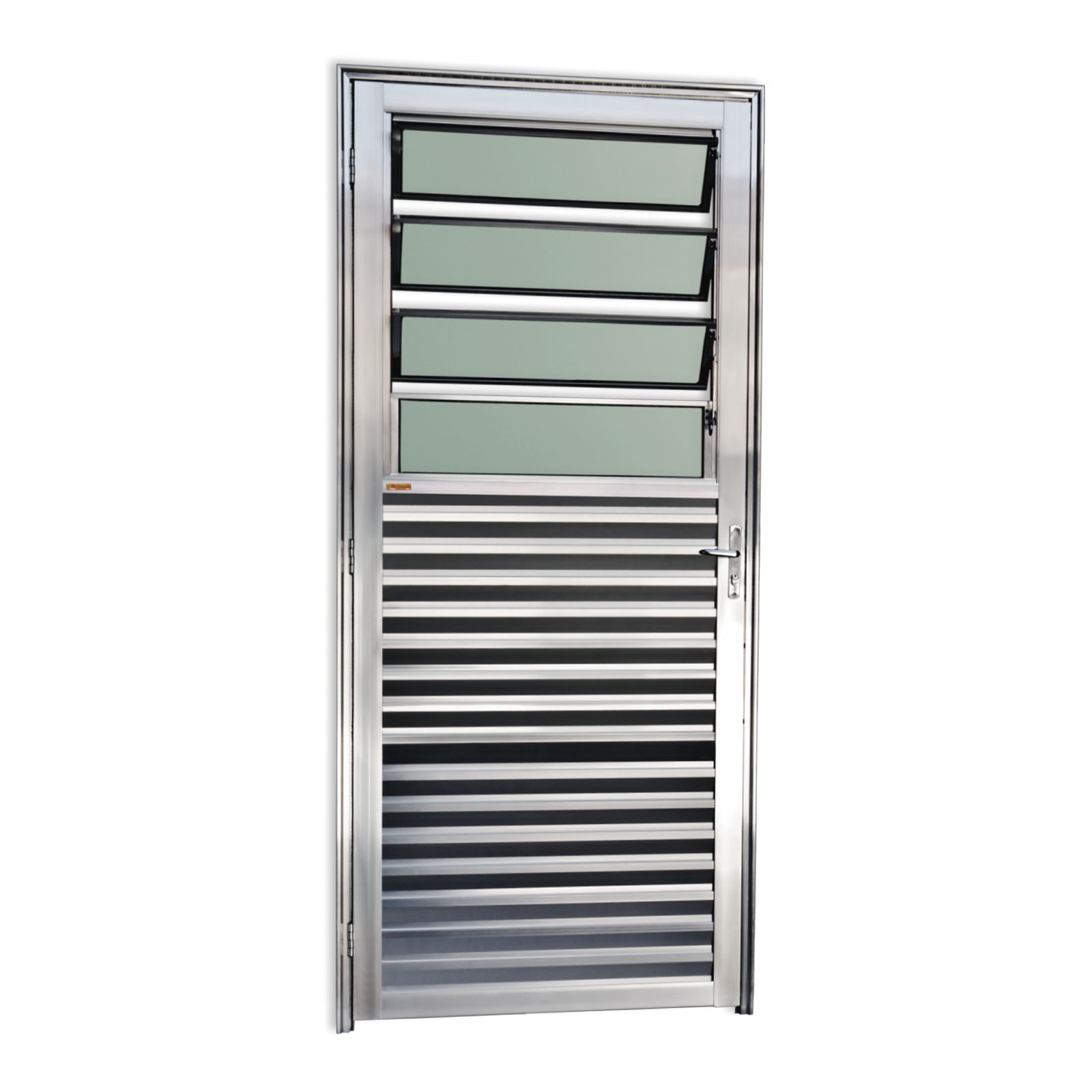 Porta de Alumínio Basculante Linha Super-25 brilhante