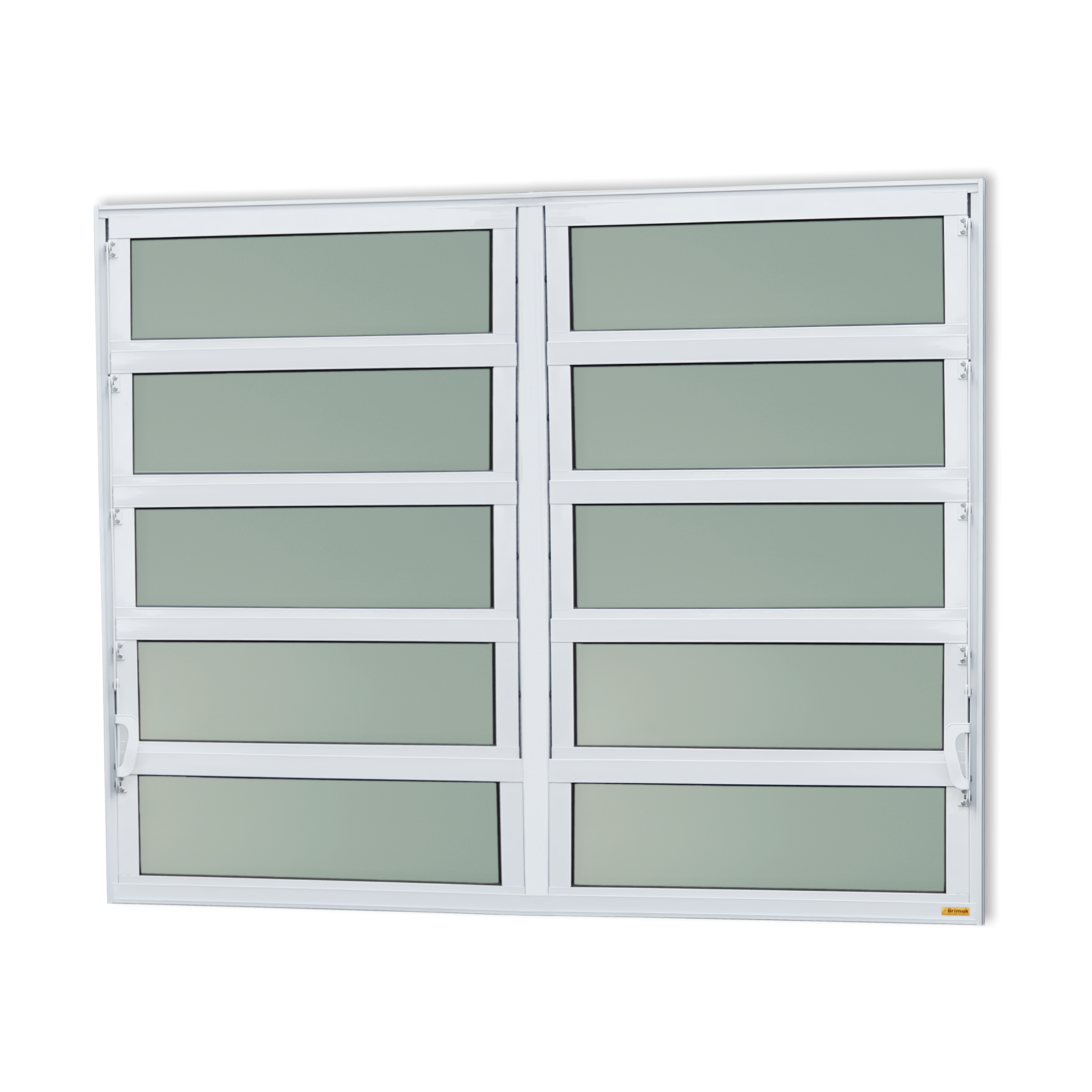 Basculante de Alumínio Elite 2 seções (2F+8M) branco