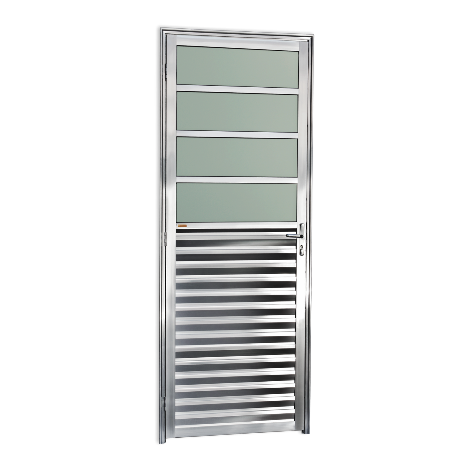 Porta de Alumínio Cozinha Linha L-25 brilhante