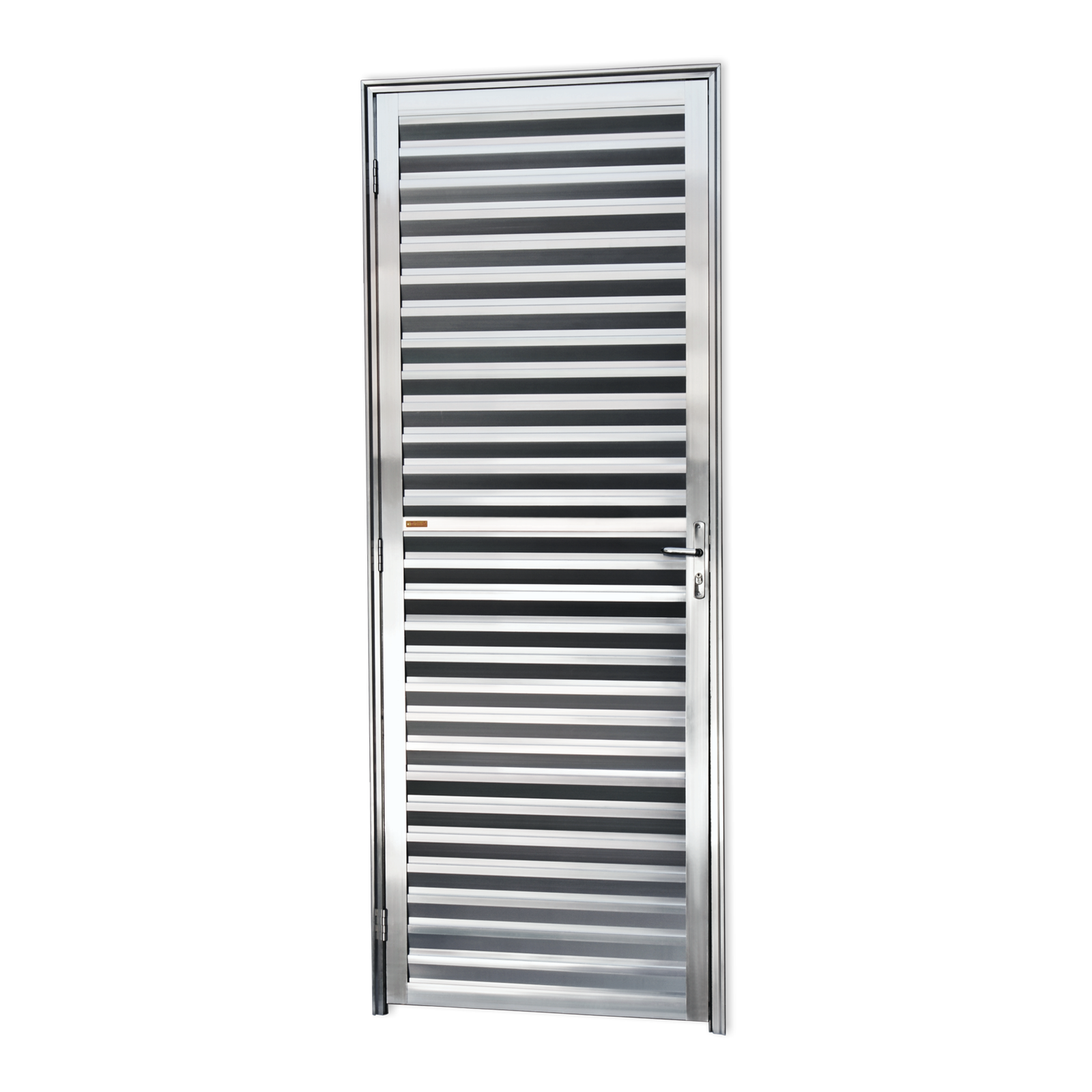 Porta de Alumínio Fechada Linha L-25 brilhante