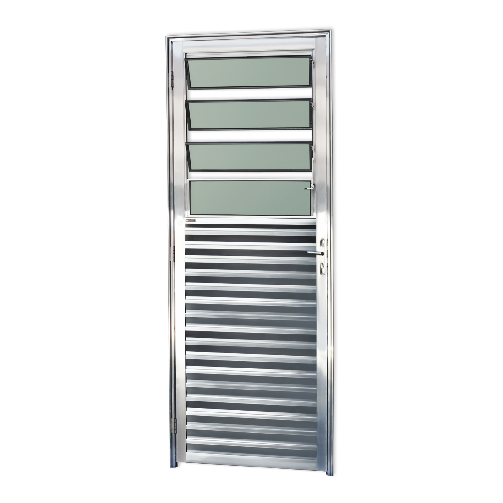 Porta de Alumínio Basculante Linha L-25 brilhante