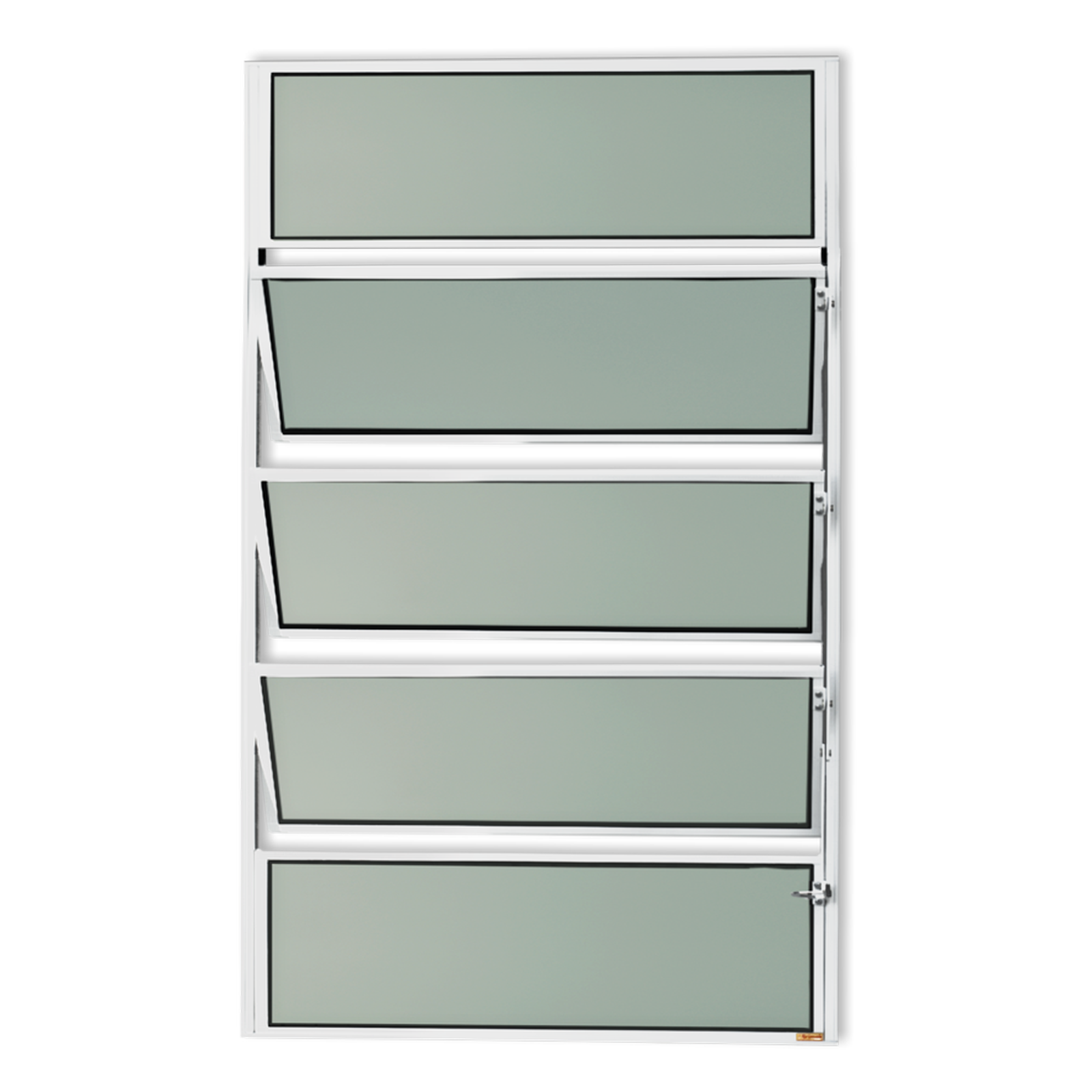 Basculante de Alumínio Master 1 seção (2F+3M) branco