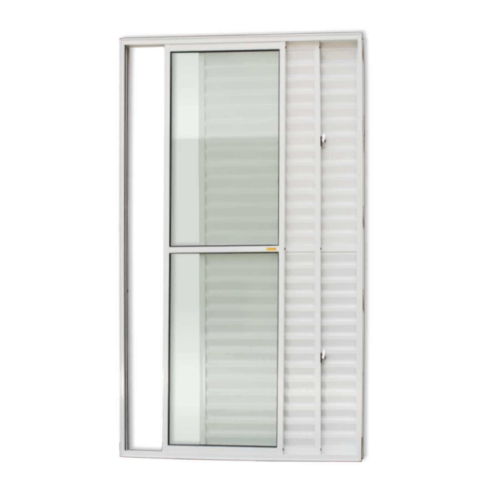 Porta Balcão de Alumínio 3 Folhas branco