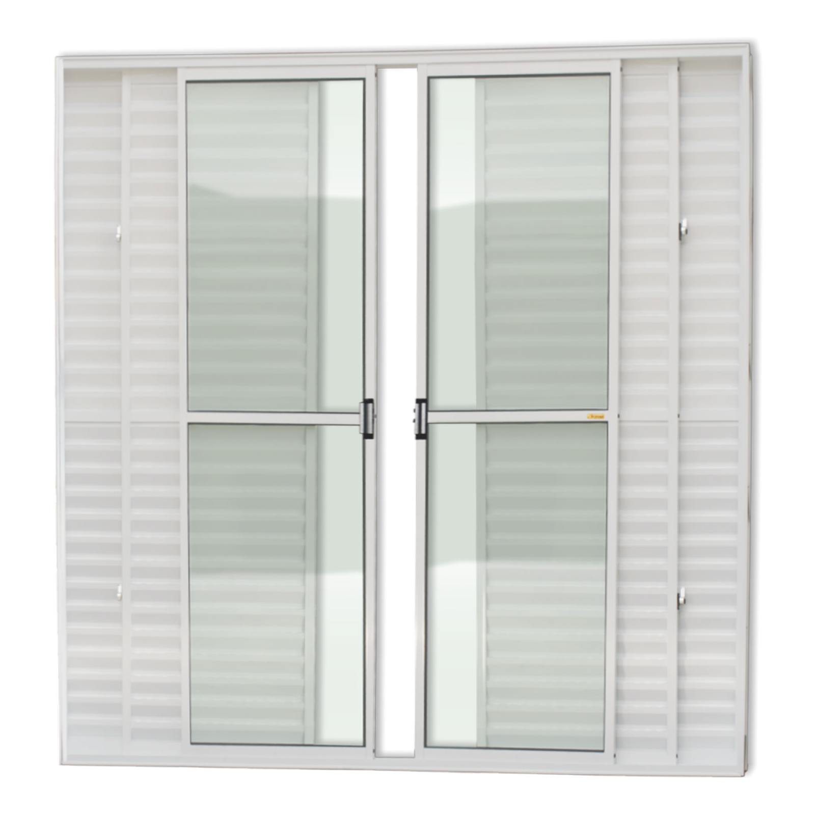 Porta Balcão de Alumínio 6 Folhas branco